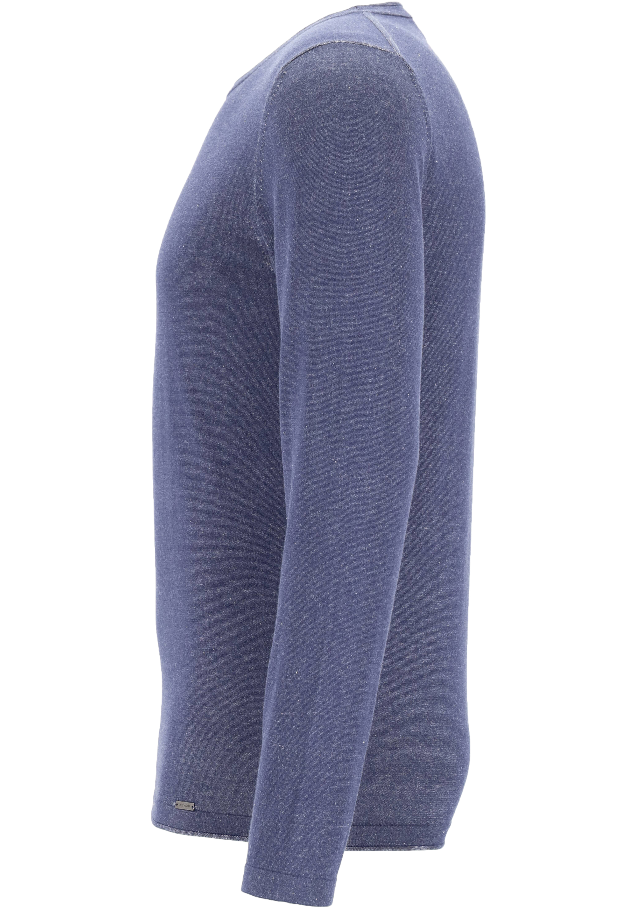 OLYMP Level 5 body fit trui katoen, O-hals, marine blauw