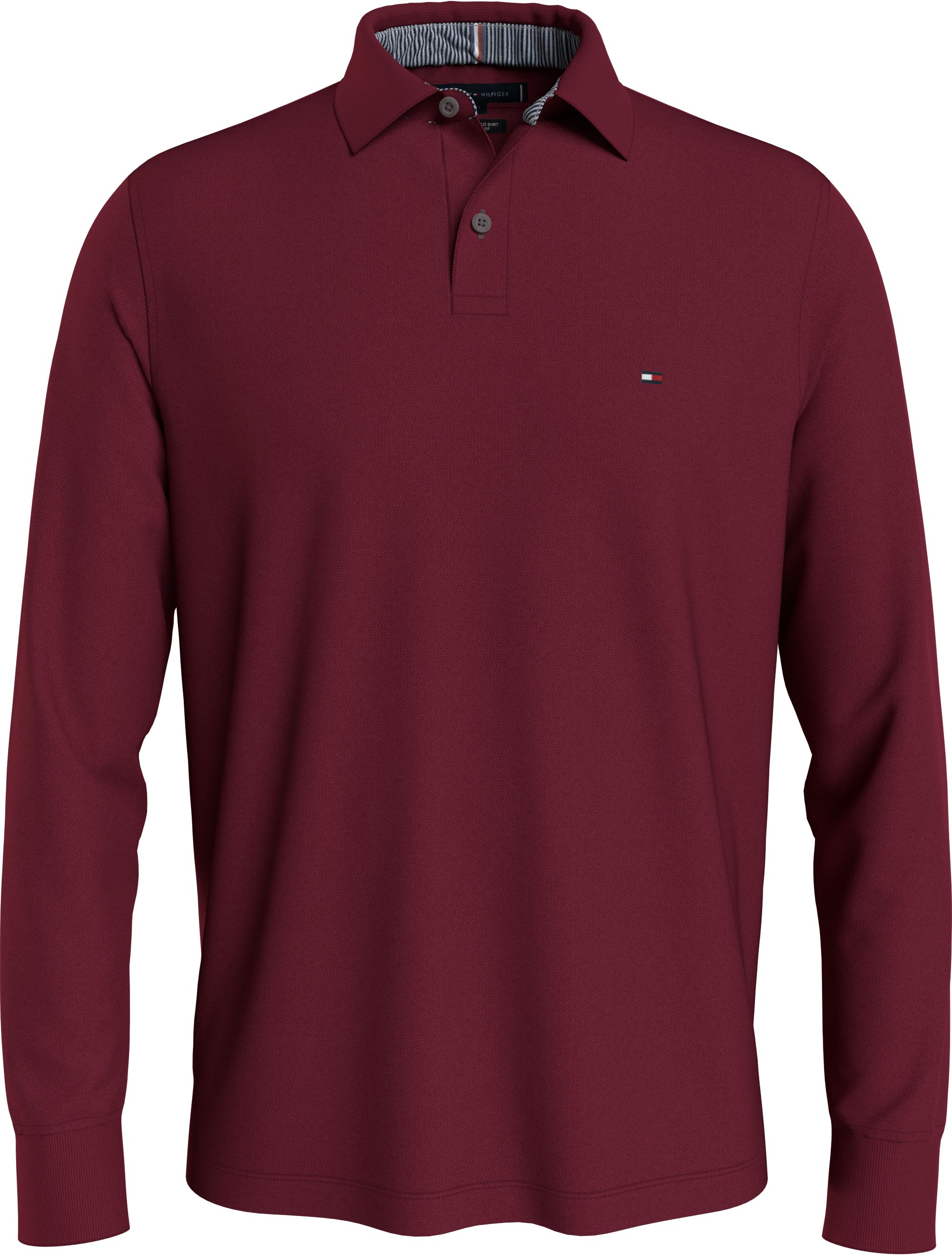Tommy Hilfiger regular fit heren polo lange mouw, 1985 Regular Ls Polo, rood