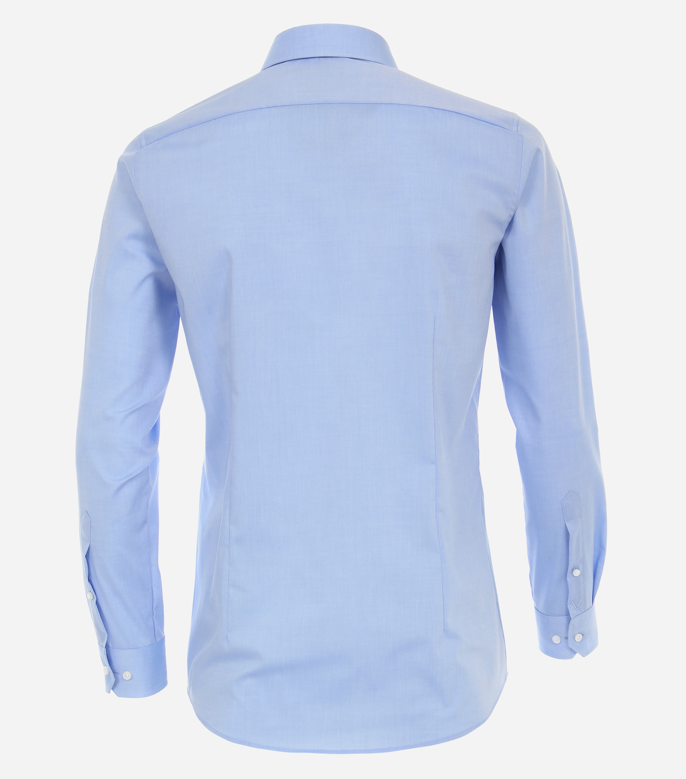 VENTI body fit overhemd, mouwlengte 7, popeline, blauw