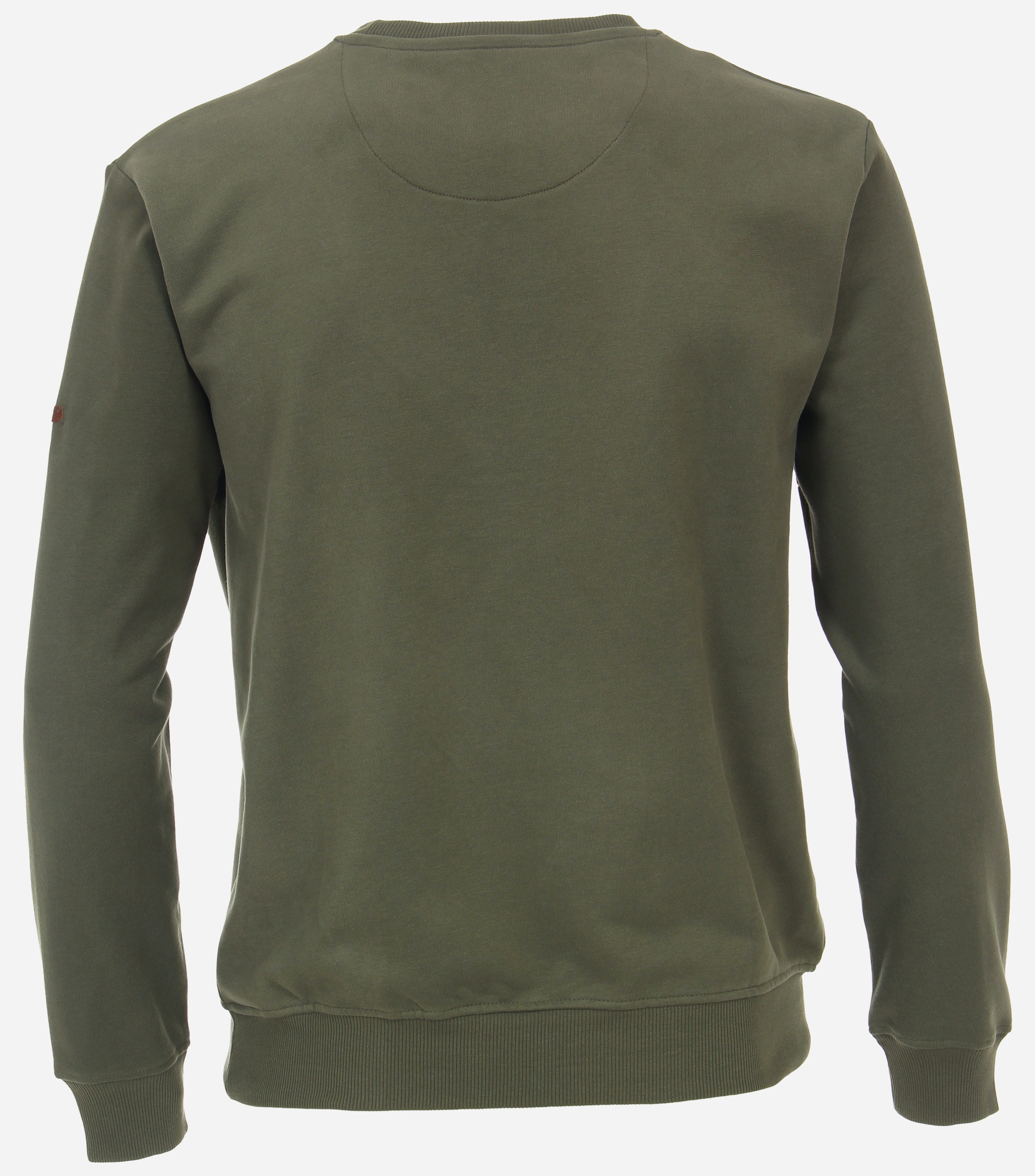 Redmond heren sweatshirt katoenmengsel, O-hals, groen (middeldik)