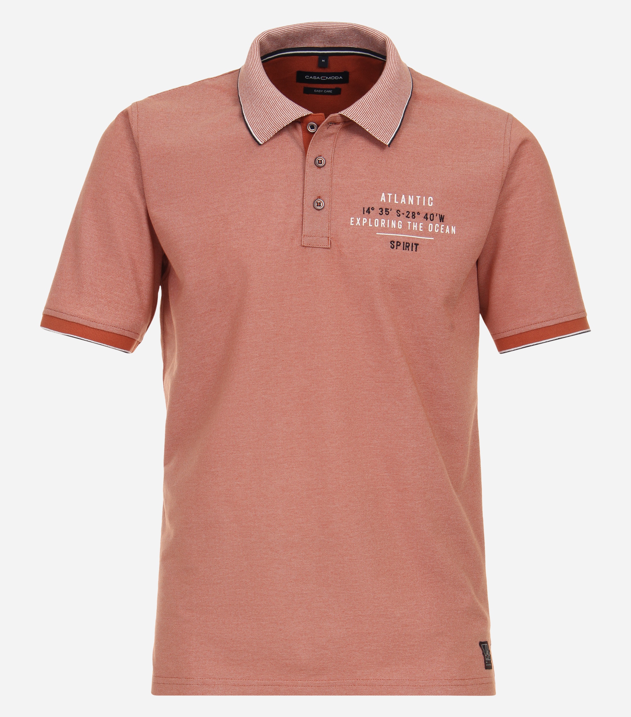 CASA MODA comfort fit heren polo, oranje
