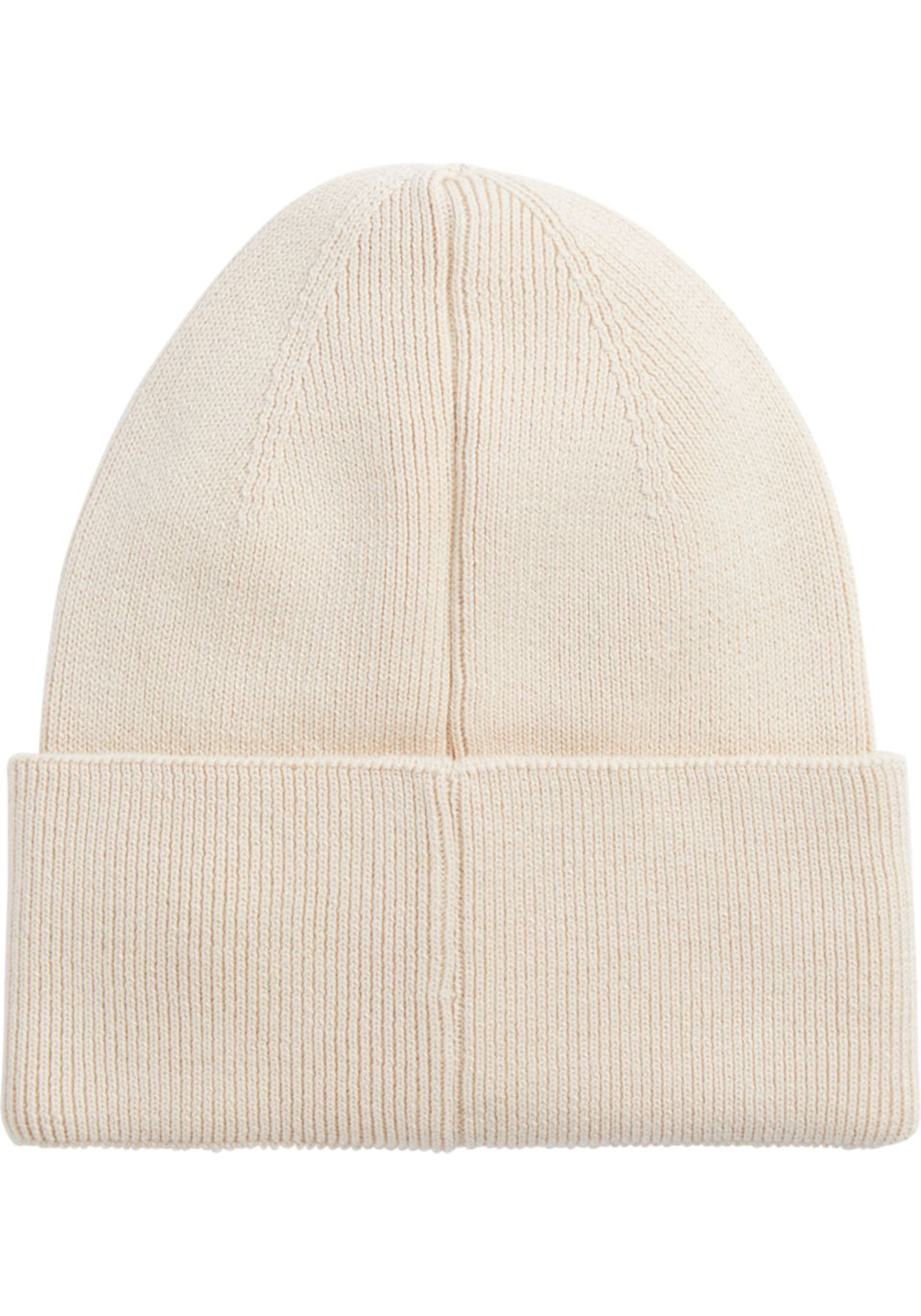 Calvin Klein muts, fine cotton rib beanie, beige