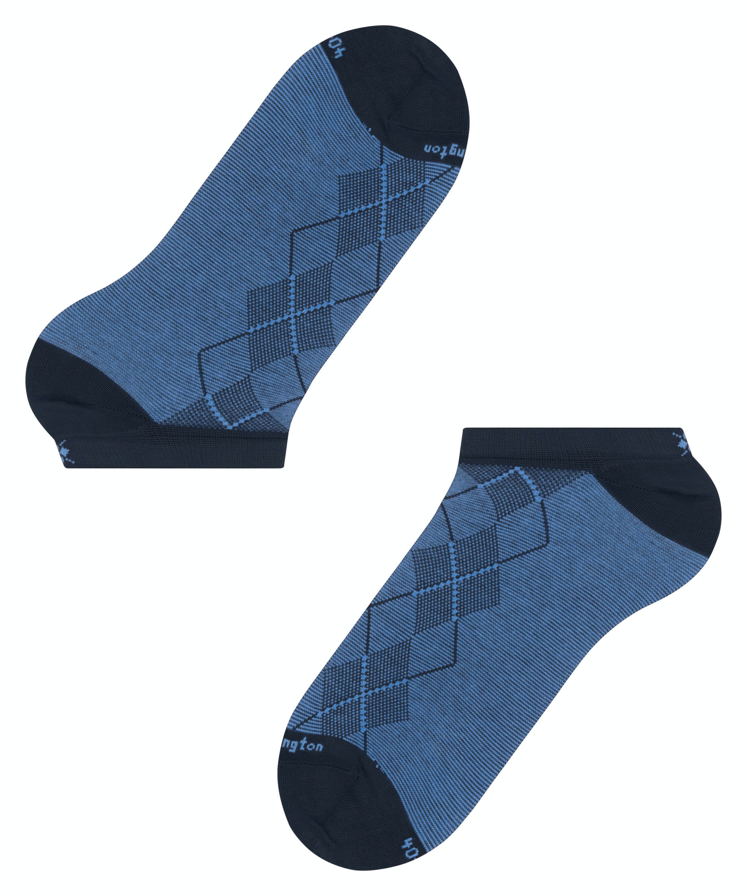 Burlington Carrington heren sneakersokken, blauw (marine)