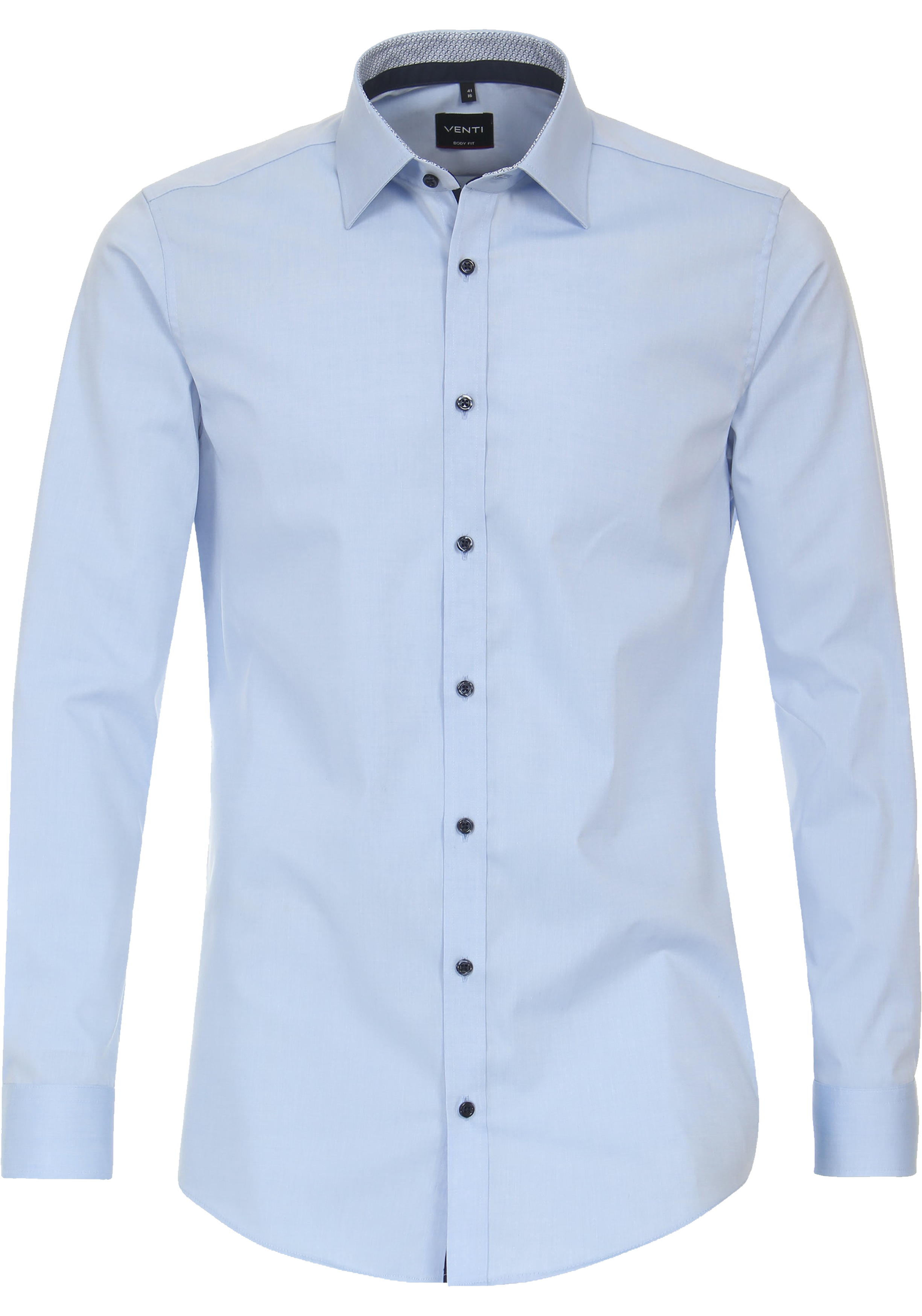 VENTI body fit overhemd, popeline, blauw