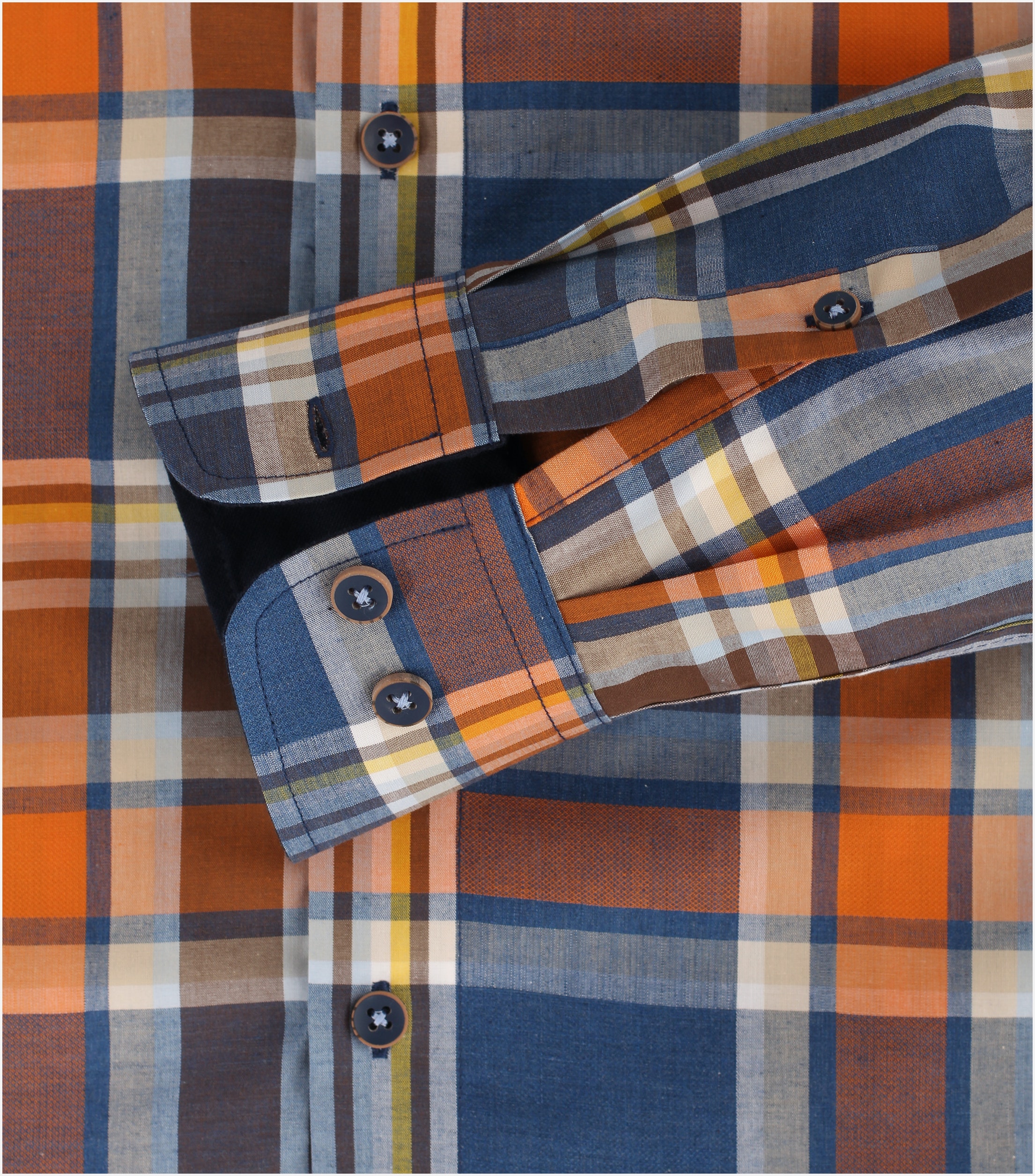 Redmond comfort fit overhemd, popeline, blauw geruit