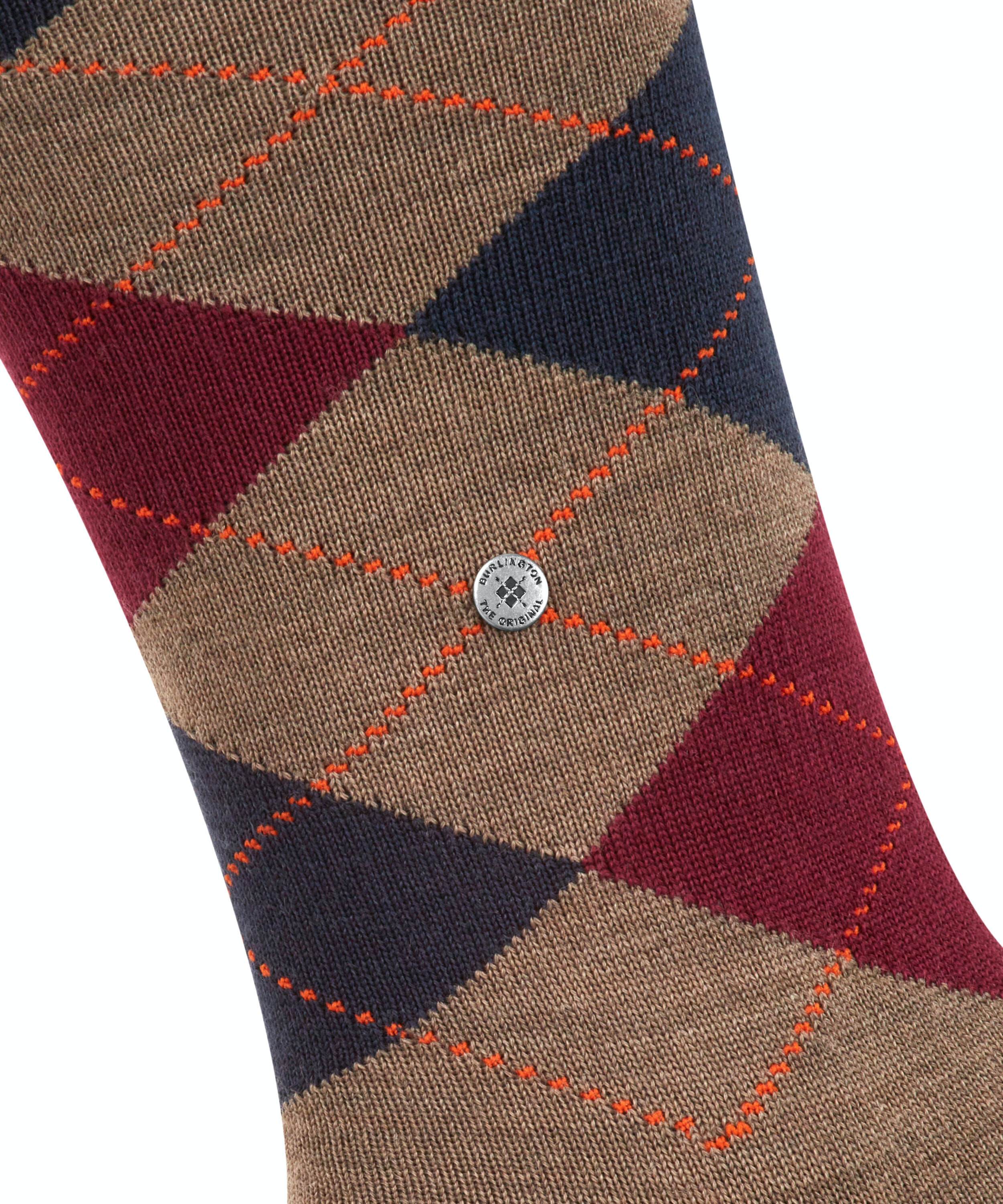 Burlington Edinburgh heren kniekousen, beige (pebble)