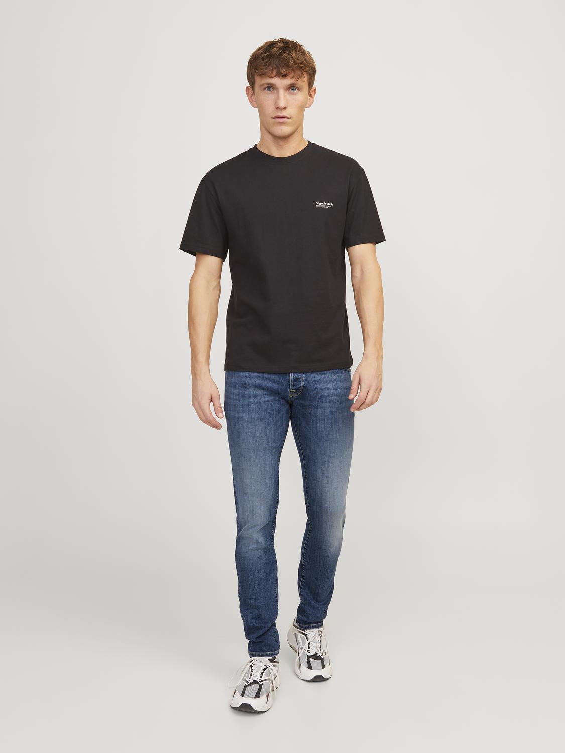 JACK & JONES Glenn Fox slim fit, heren jeans, denimblauw
