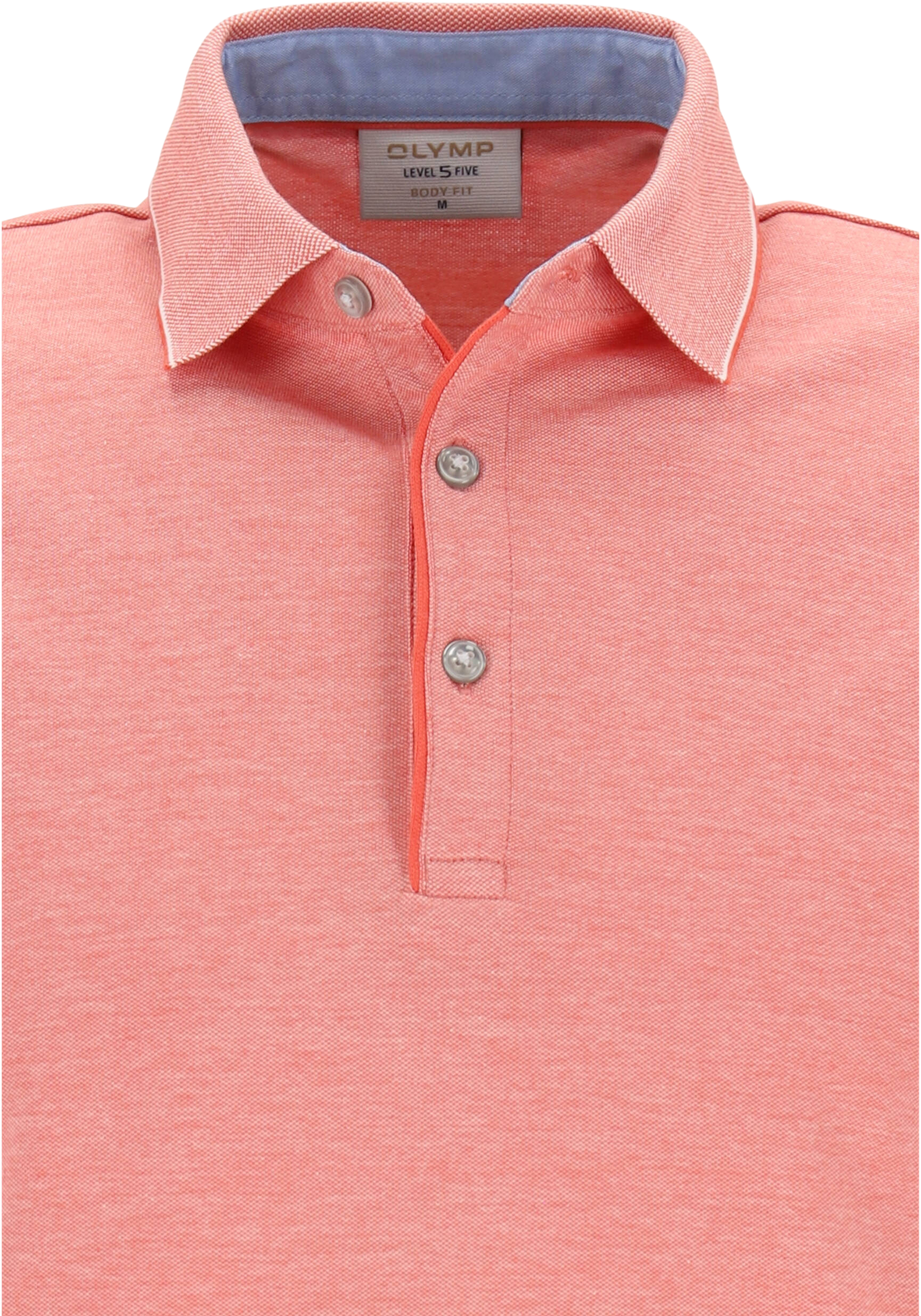 OLYMP Polo Level 5 Casual, slim fit polo, warm rood