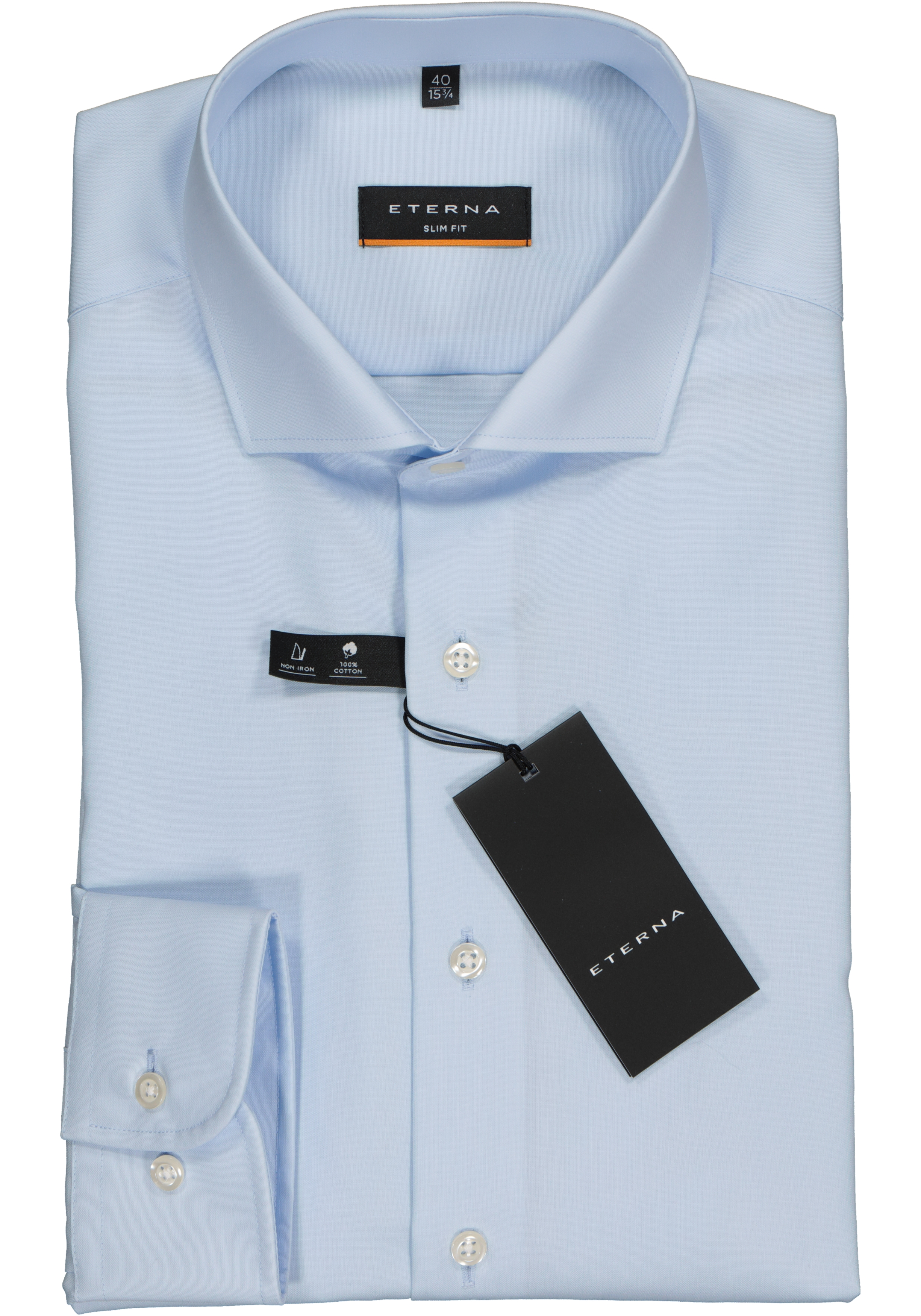 ETERNA slim fit overhemd, poplin heren overhemd, lichtblauw