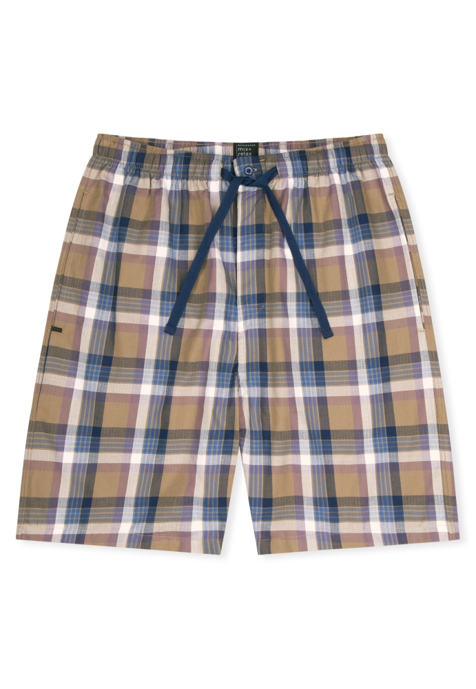 SCHIESSER Mix + Relax Short, heren korte pyjama- of loungebroek, noga geruit