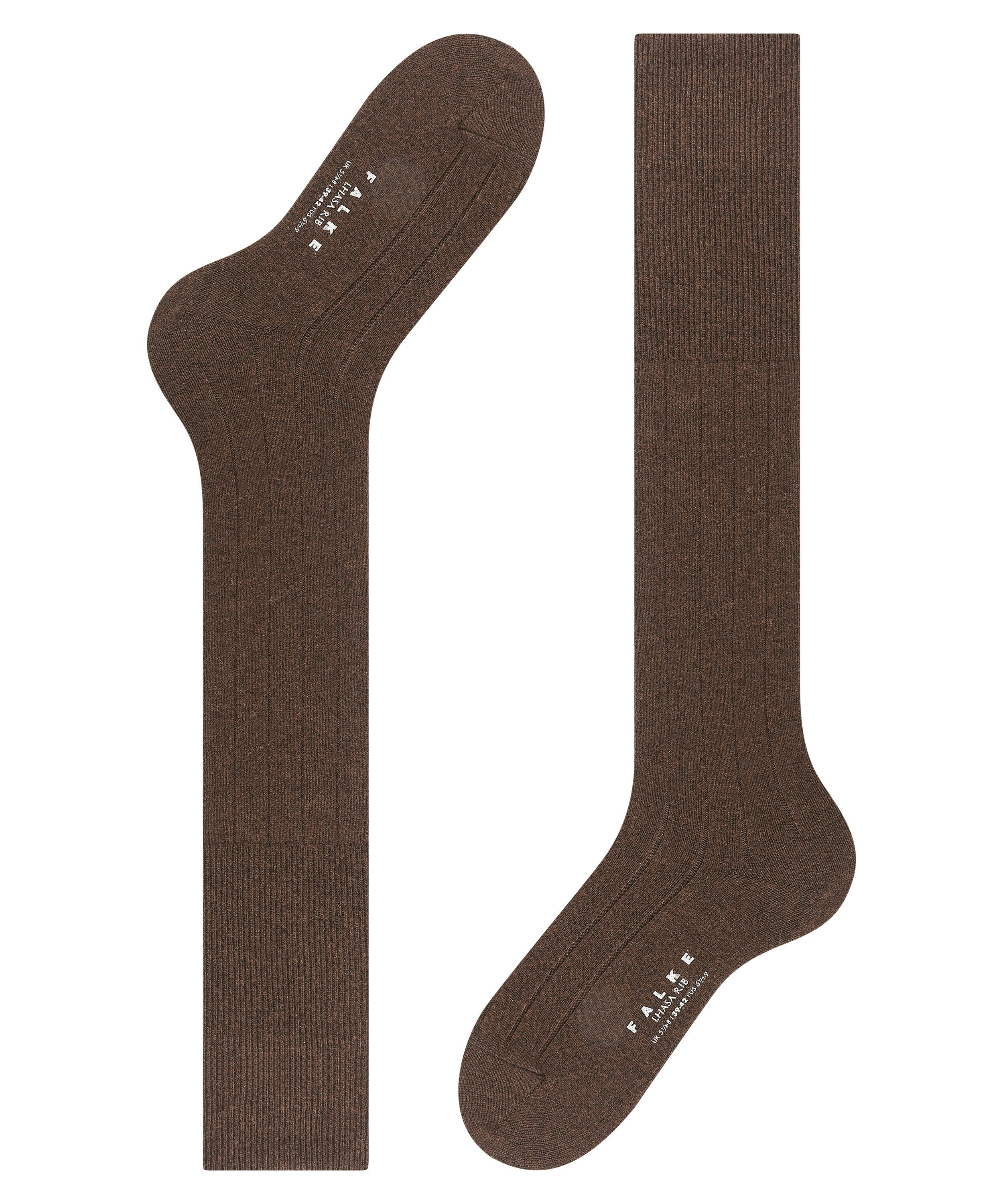 FALKE Lhasa Rib heren kniekousen, bruin (brown)