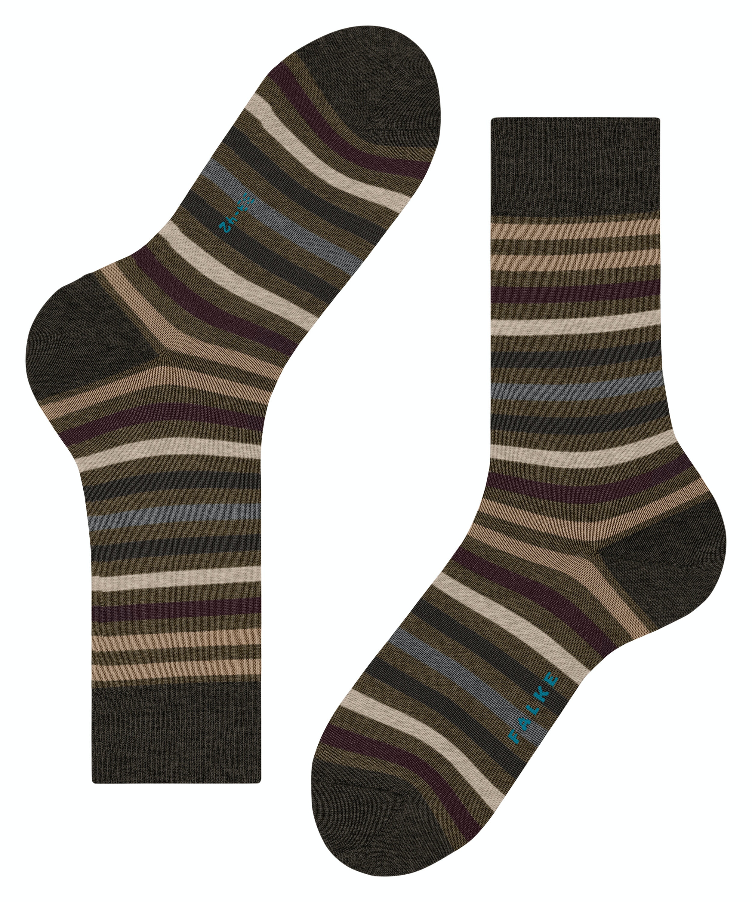 FALKE Tinted Stripe Herensokken | Gestreepte, kleurrijke sokken - 13279 FALKE Tinted Stripe Herensokken | Gestreepte, kleurrijke sokken - 13279