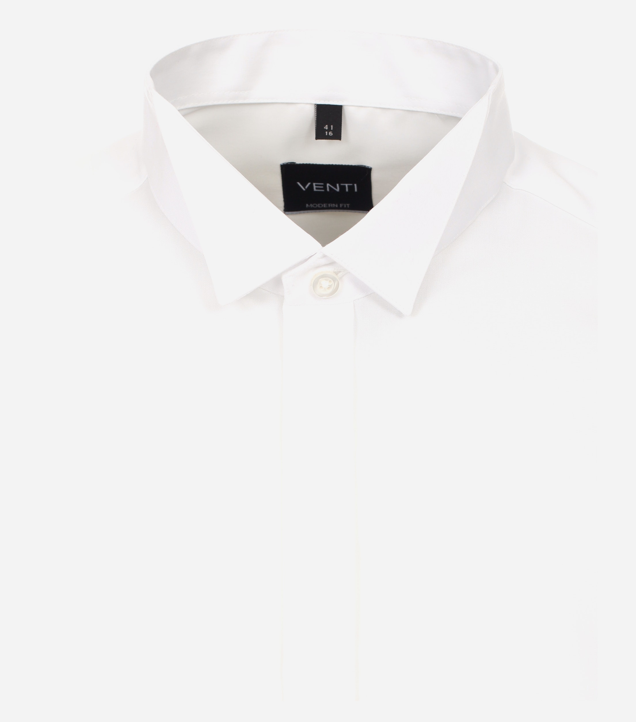 VENTI modern fit smoking overhemd, popeline, wit