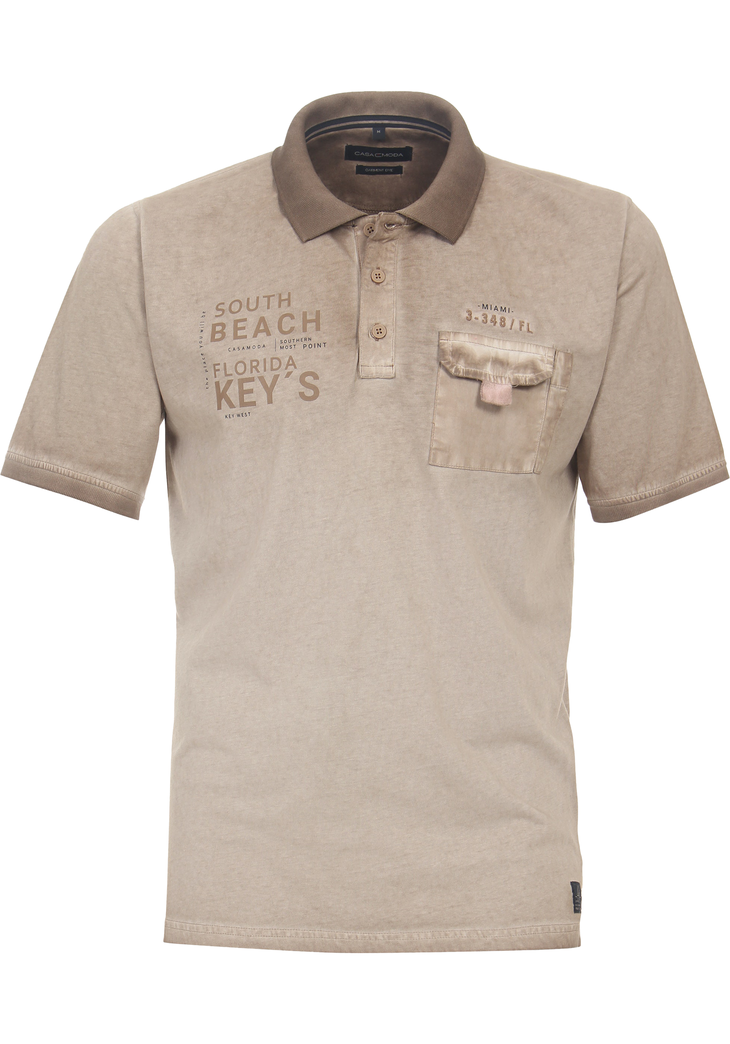 CASA MODA comfort fit heren polo, beige