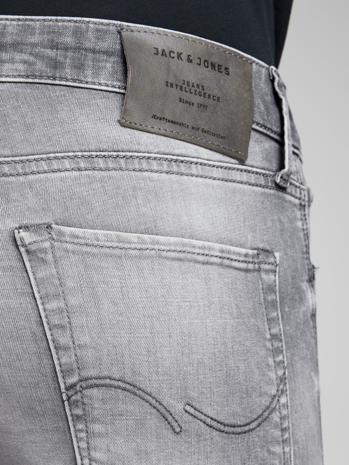 JACK & JONES Glenn Icon loose fit, heren jeans, grijs denim