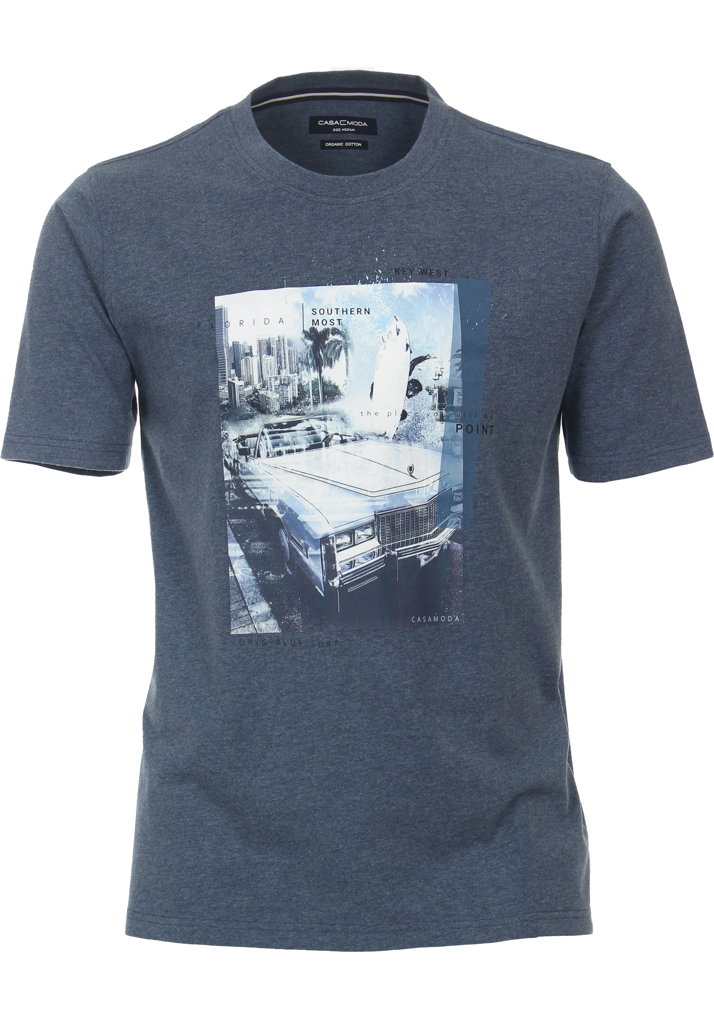 CASA MODA comfort fit heren T-shirt, blauw