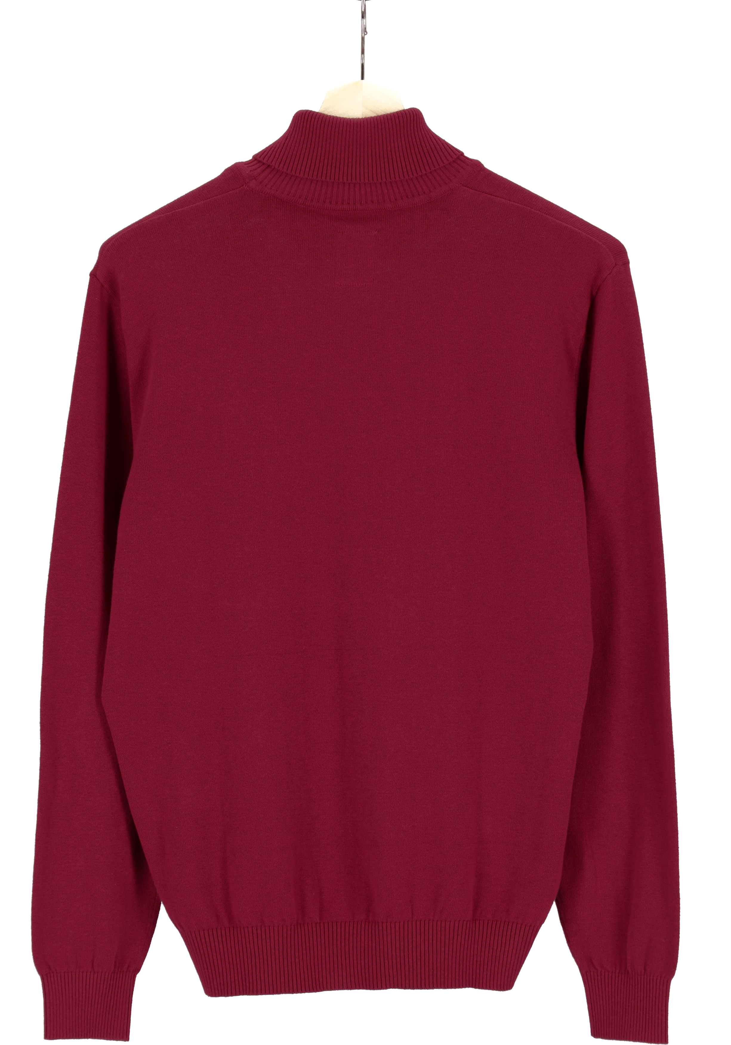 Redmond heren coltrui katoen, bordeaux rood