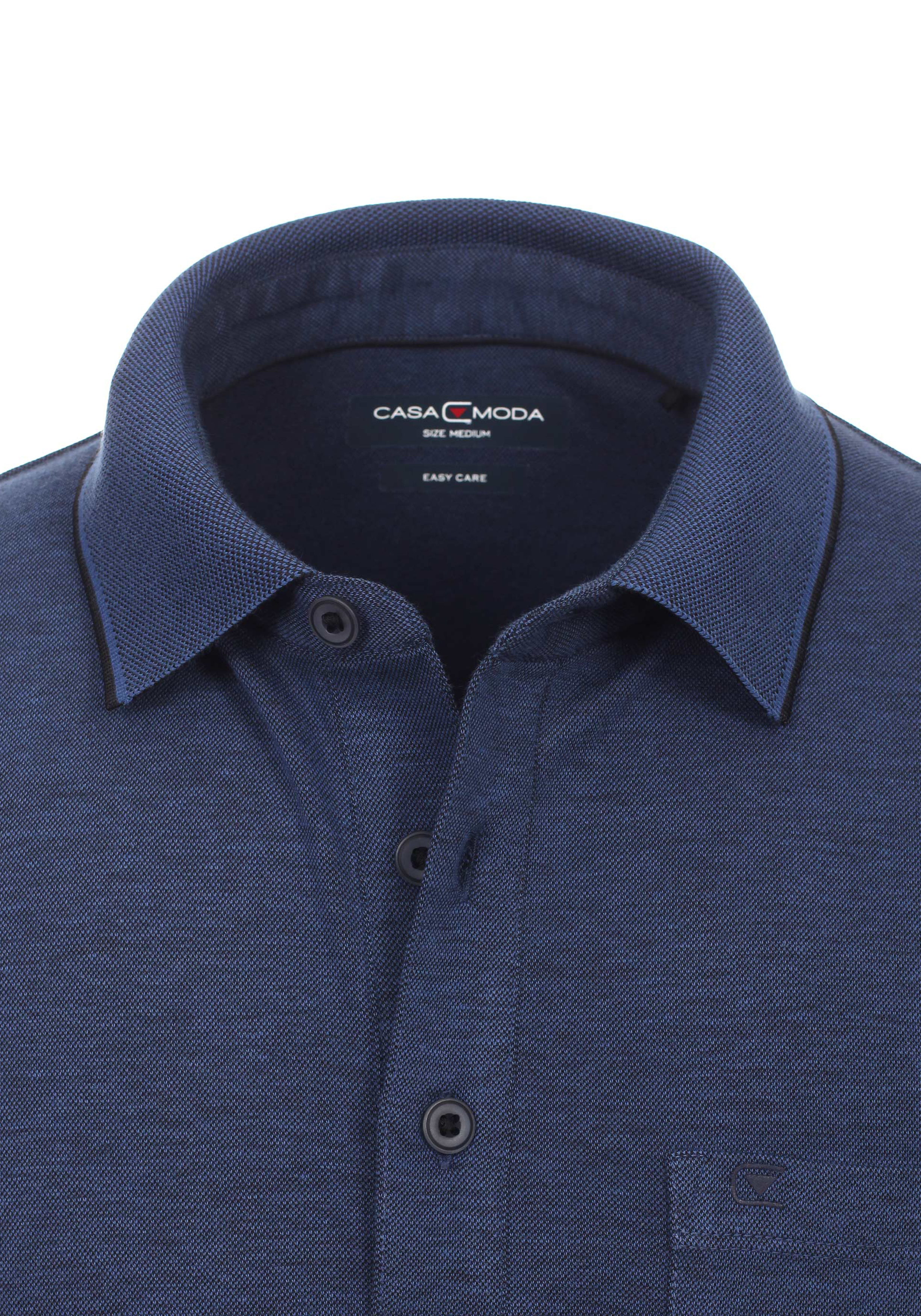 CASA MODA comfort fit poloshirt, marine blauw melange