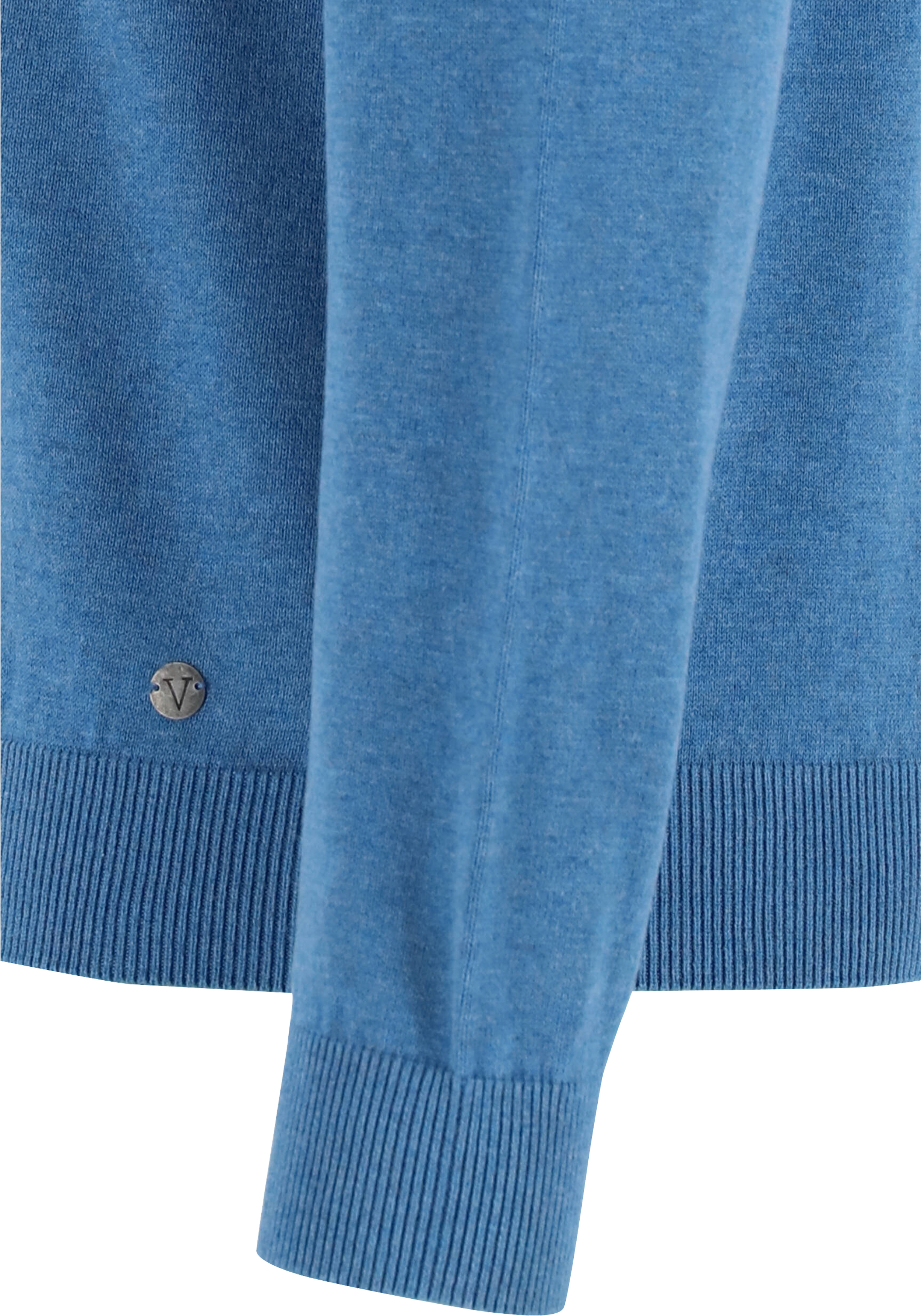 MARVELIS modern fit trui katoen, V-hals, lichtblauw