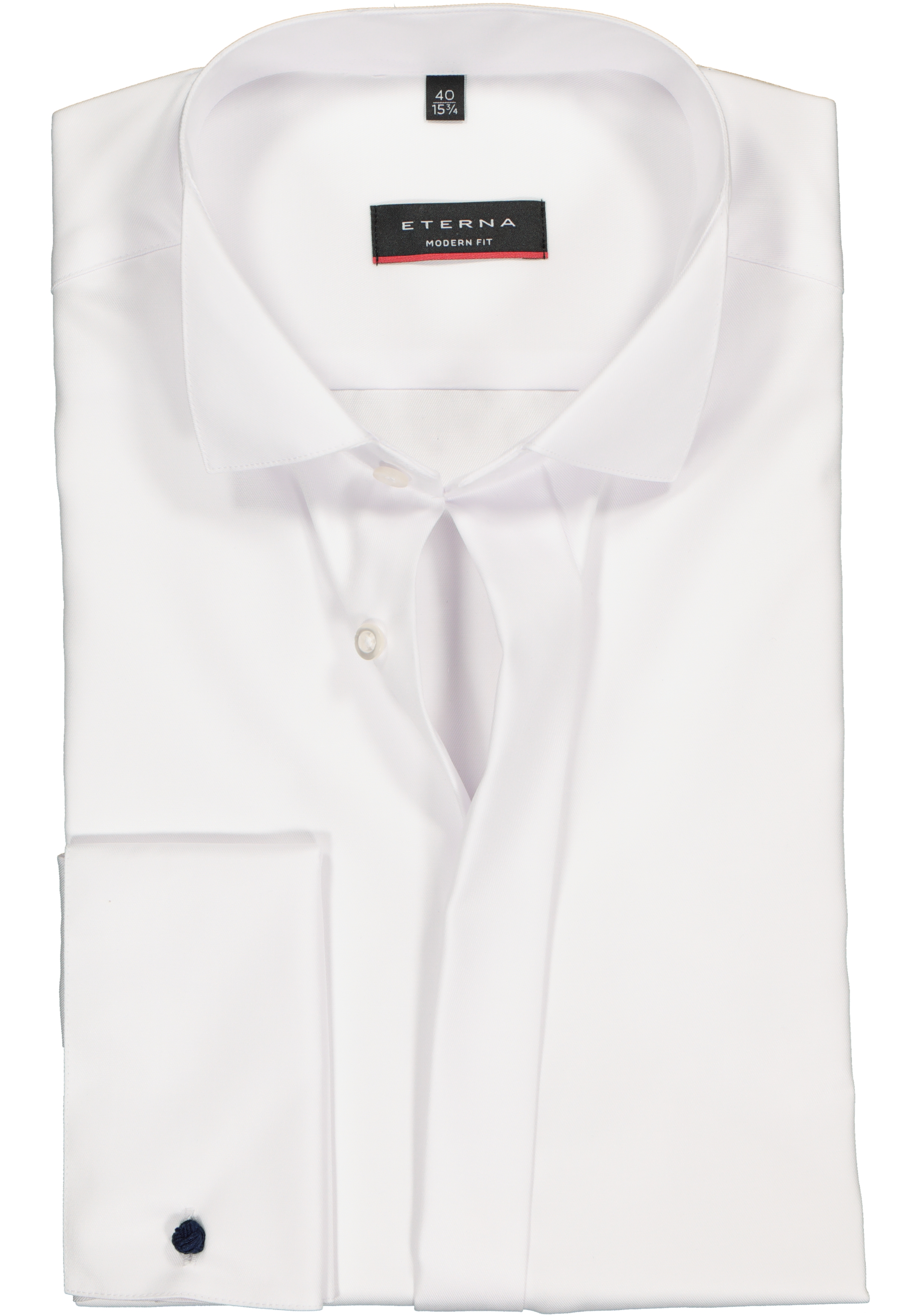 BOSS Joe regular fit overhemd dubbele manchet, twill, wit BOSS Joe regular fit overhemd dubbele manchet, twill, wit