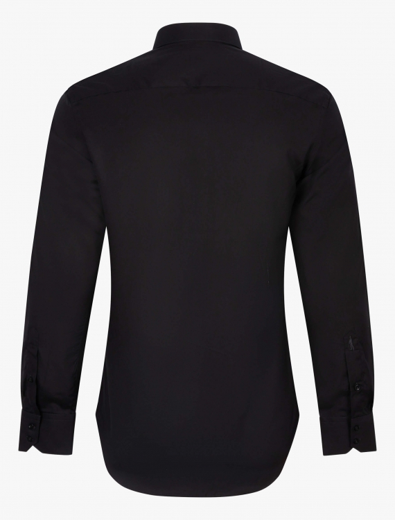 Cavallaro Napoli slim fit overhemd, twill, zwart