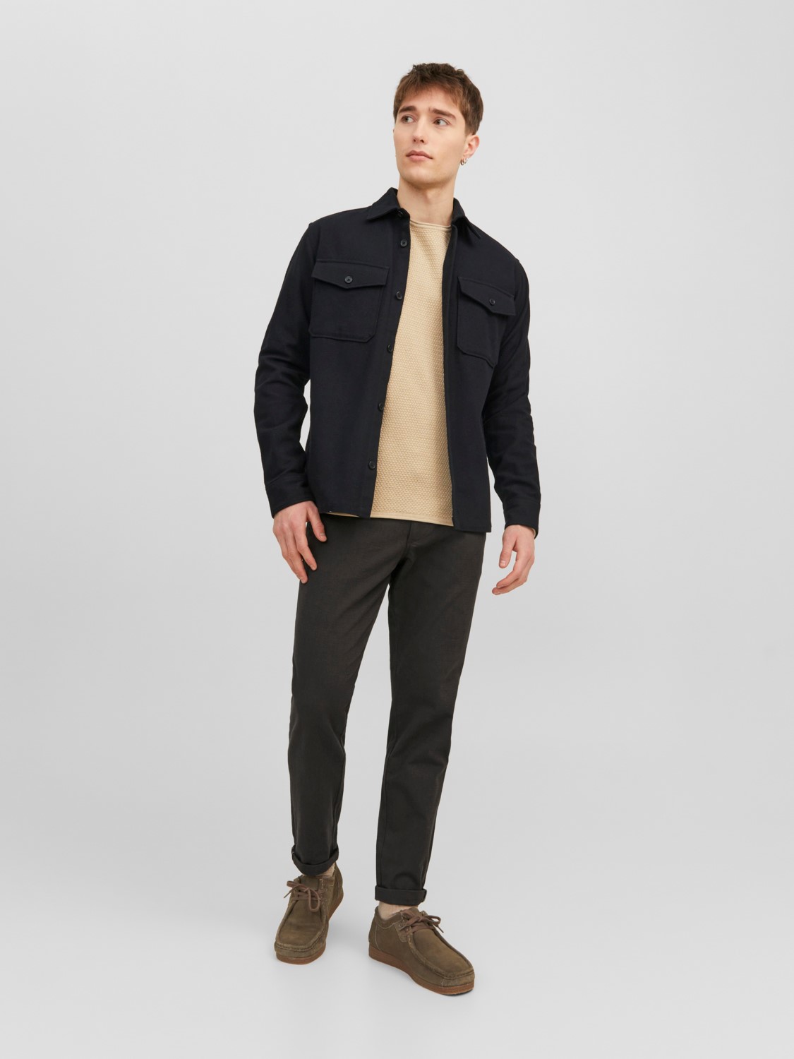 JACK & JONES Marco Fury slim fit, heren chino, donkerbruin