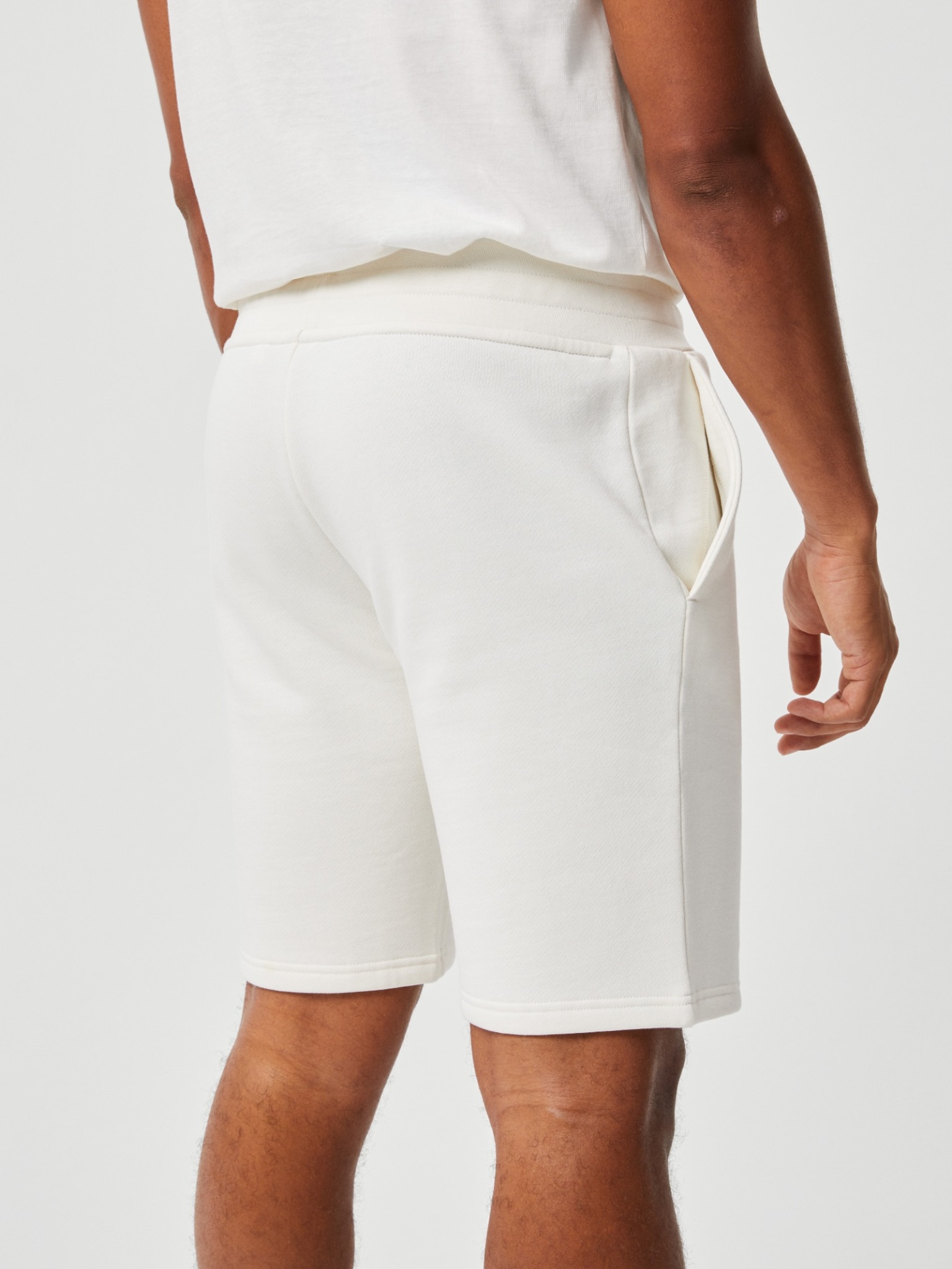 Bjorn Borg Logo Shorts, heren broek kort, off white