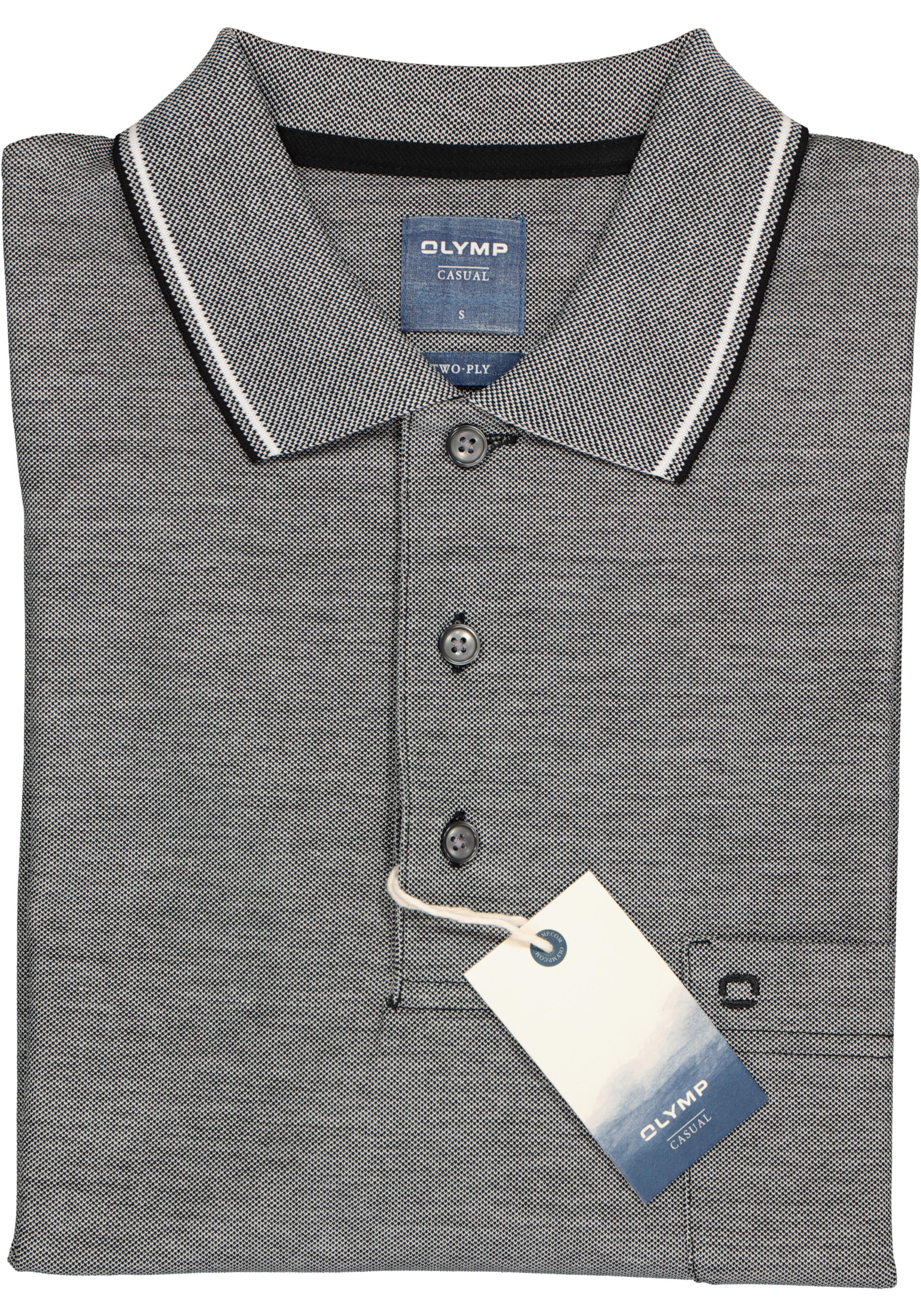 OLYMP modern fit poloshirt, zwart