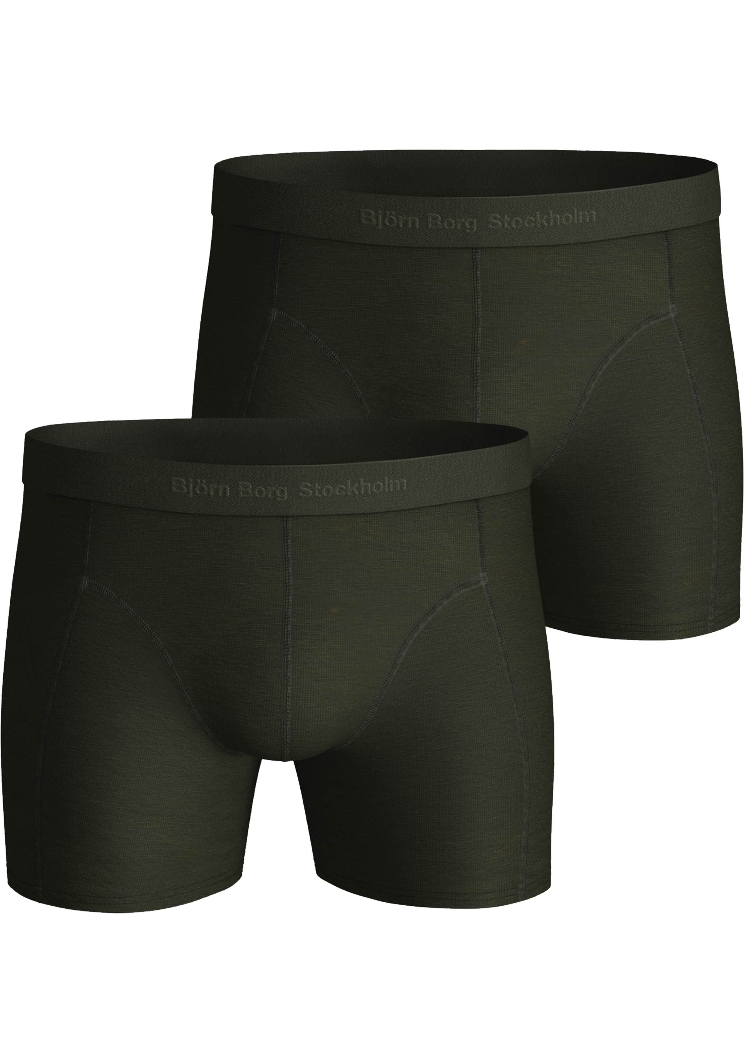 Bjorn Borg Lyocell boxers, heren boxers normale lengte (2-pack), donkergroen