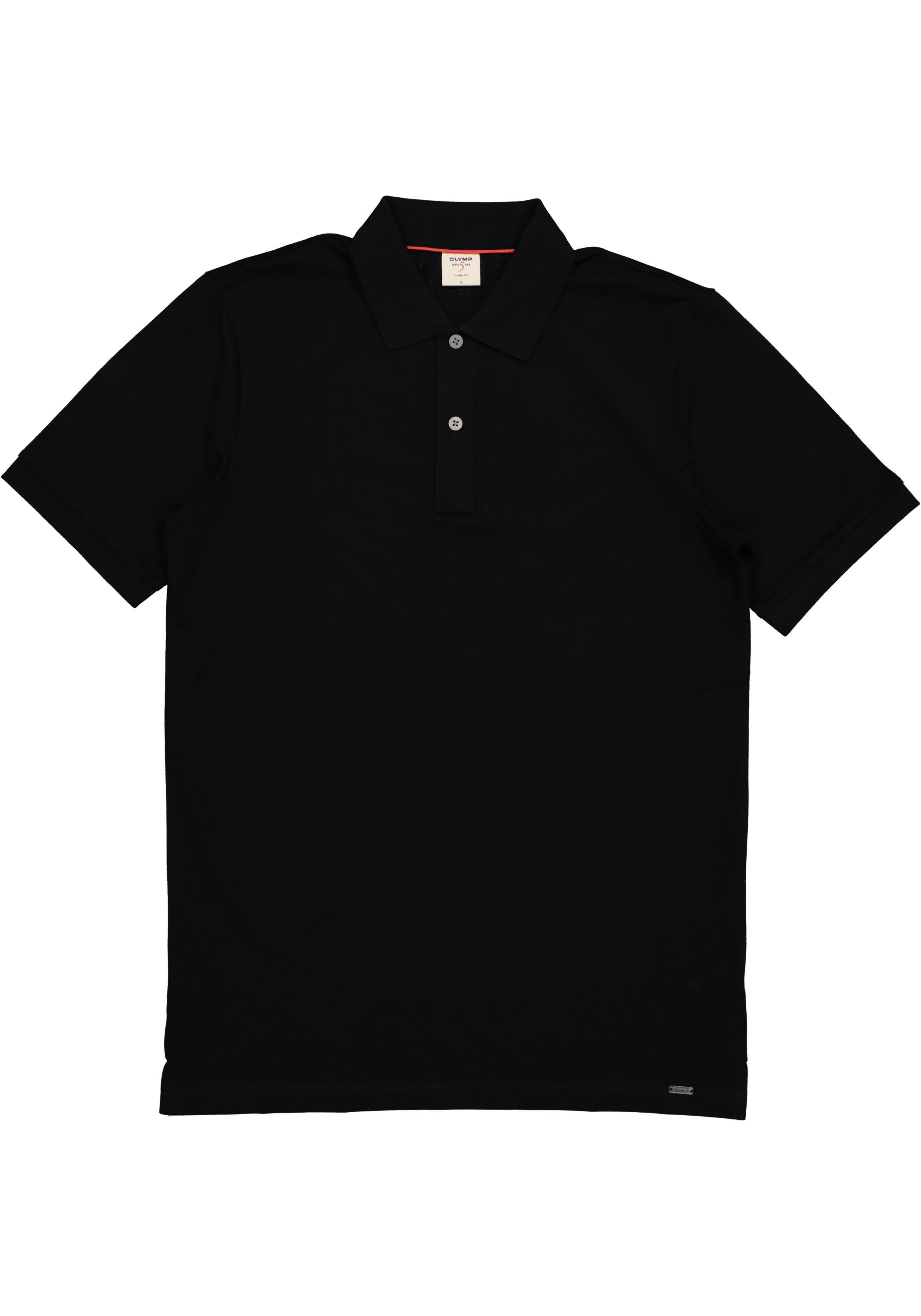 OLYMP Level 5 body fit poloshirt, stretch, zwart