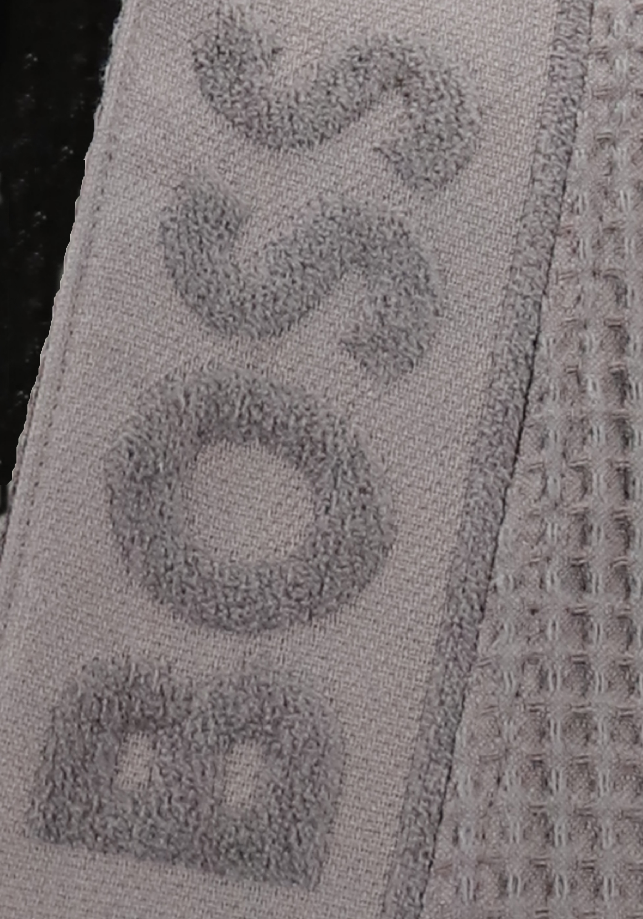 BOSS Waffle Kimono, heren ochtendjas (middeldik), middengrijs