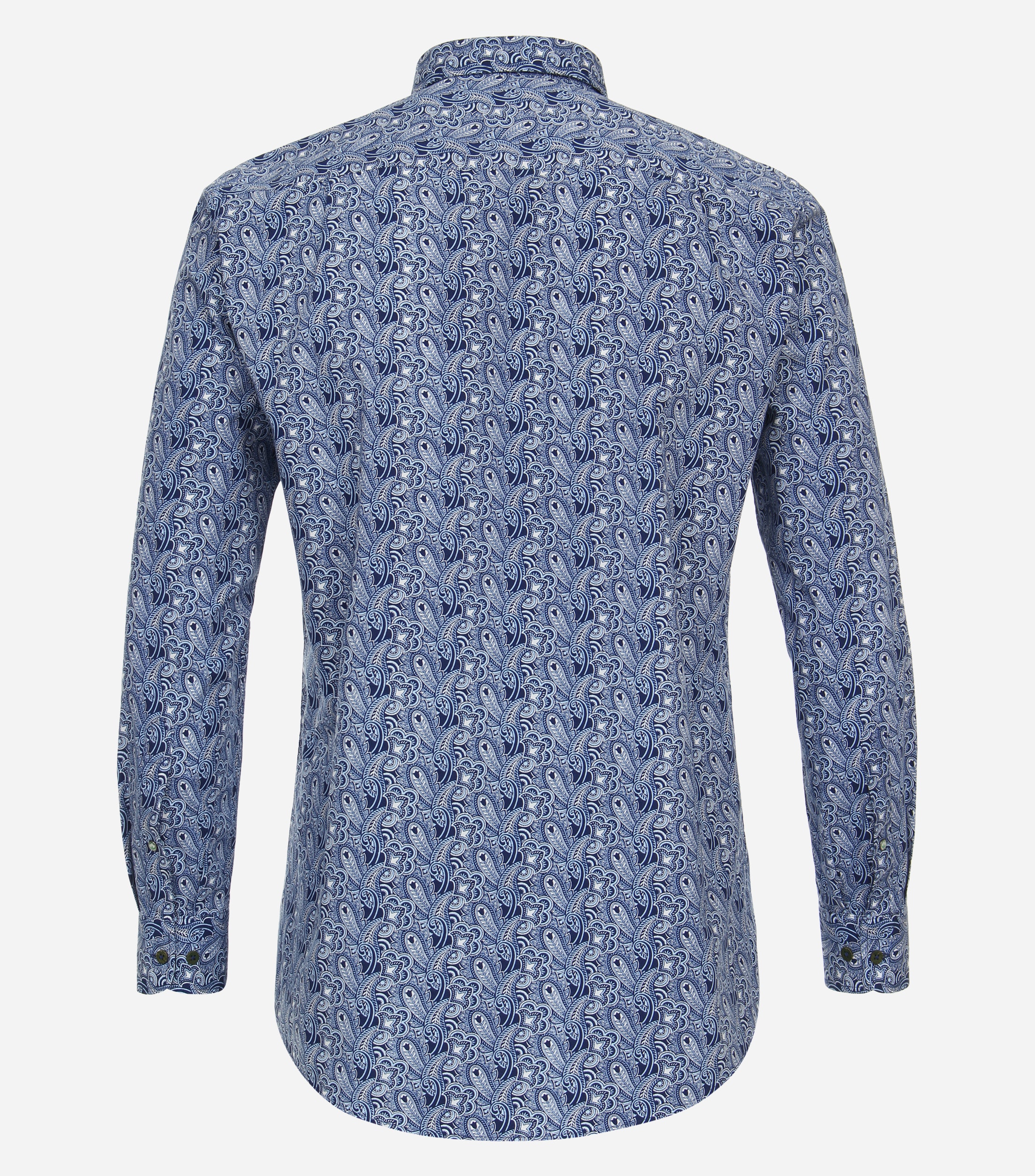 Redmond comfort fit overhemd, popeline, blauw dessin