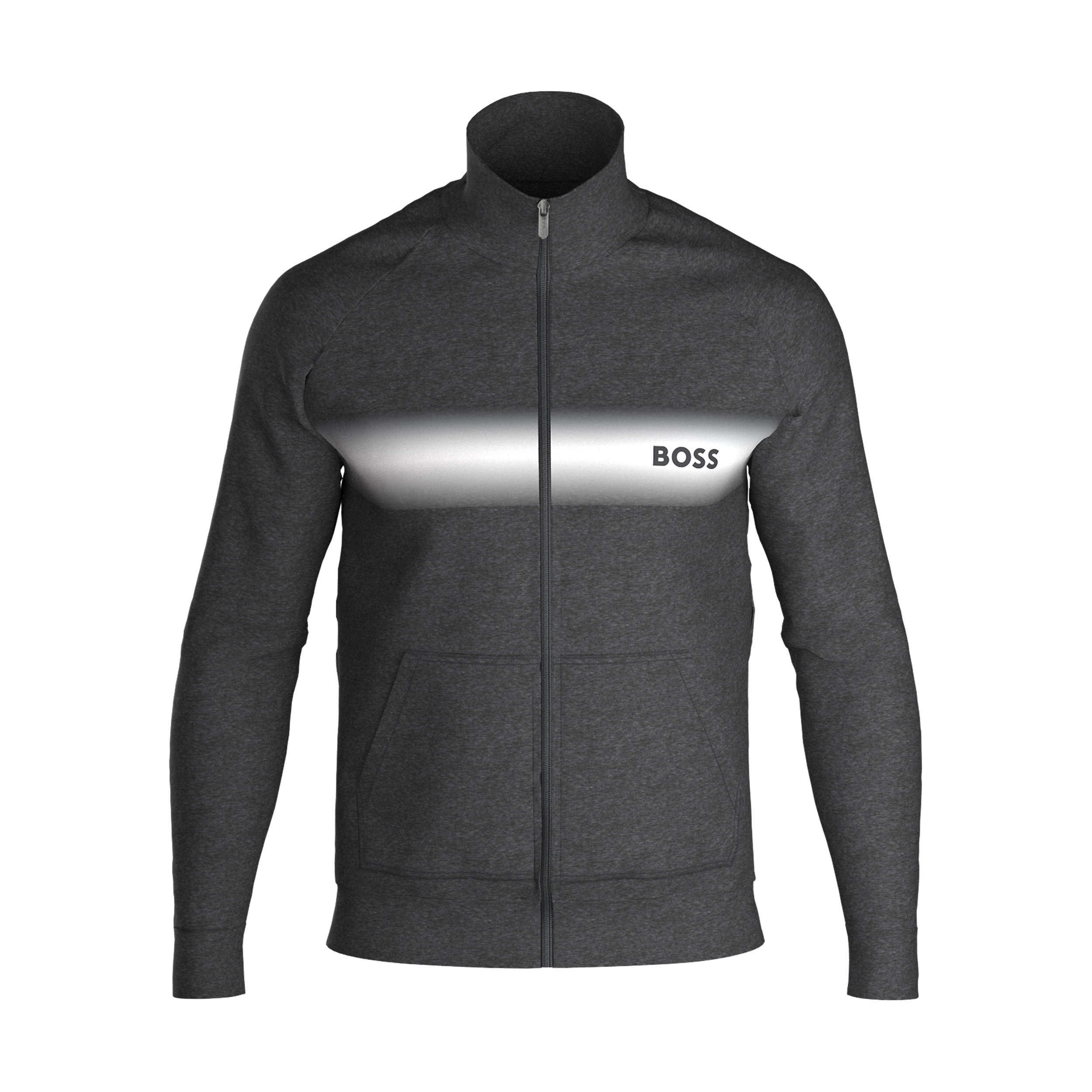 BOSS Authentic Jacket, heren lounge vest, middengrijs