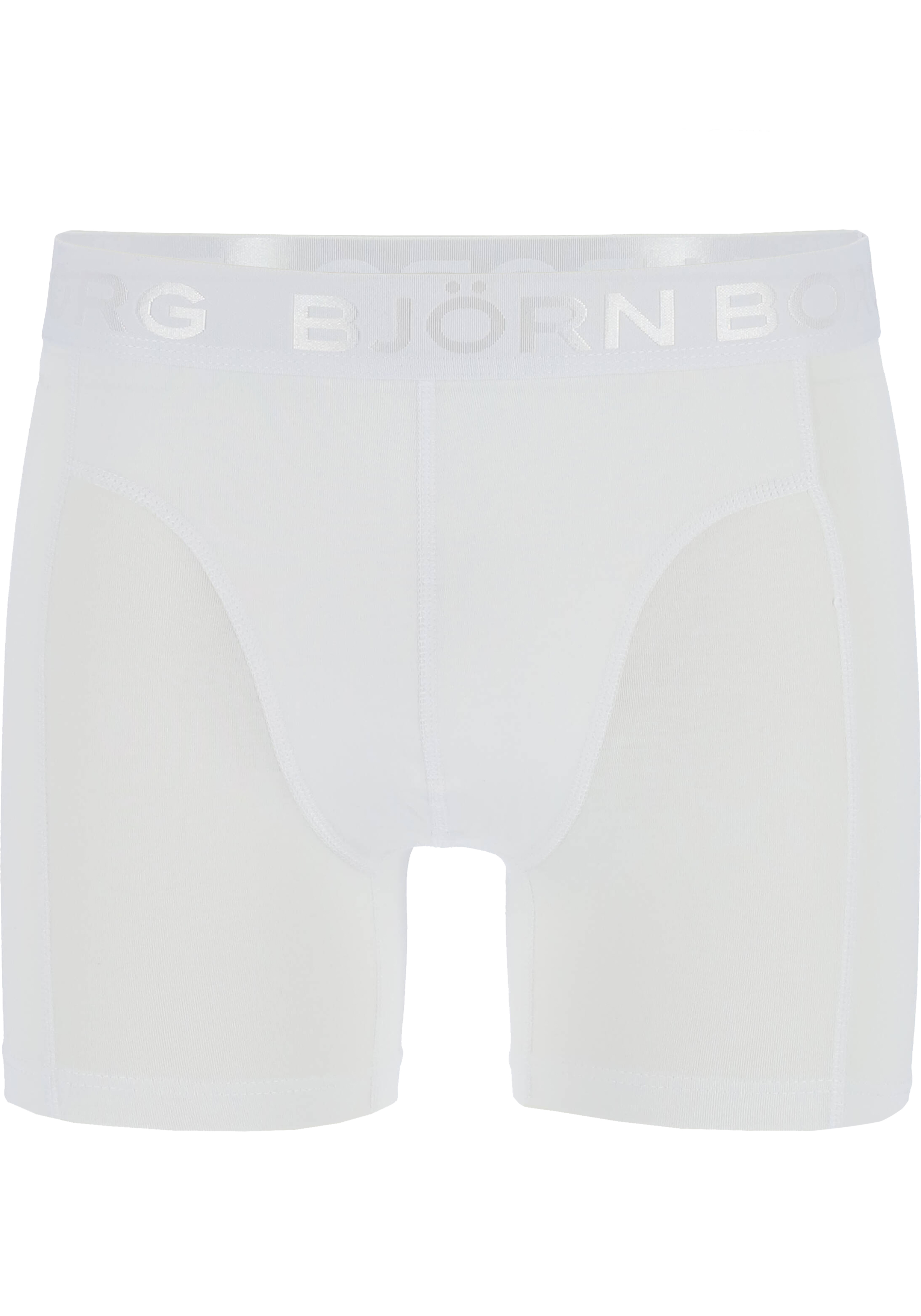 Bjorn Borg Solid Cotton Stretch Shorts (2-pack), heren boxers normale lengte, wit