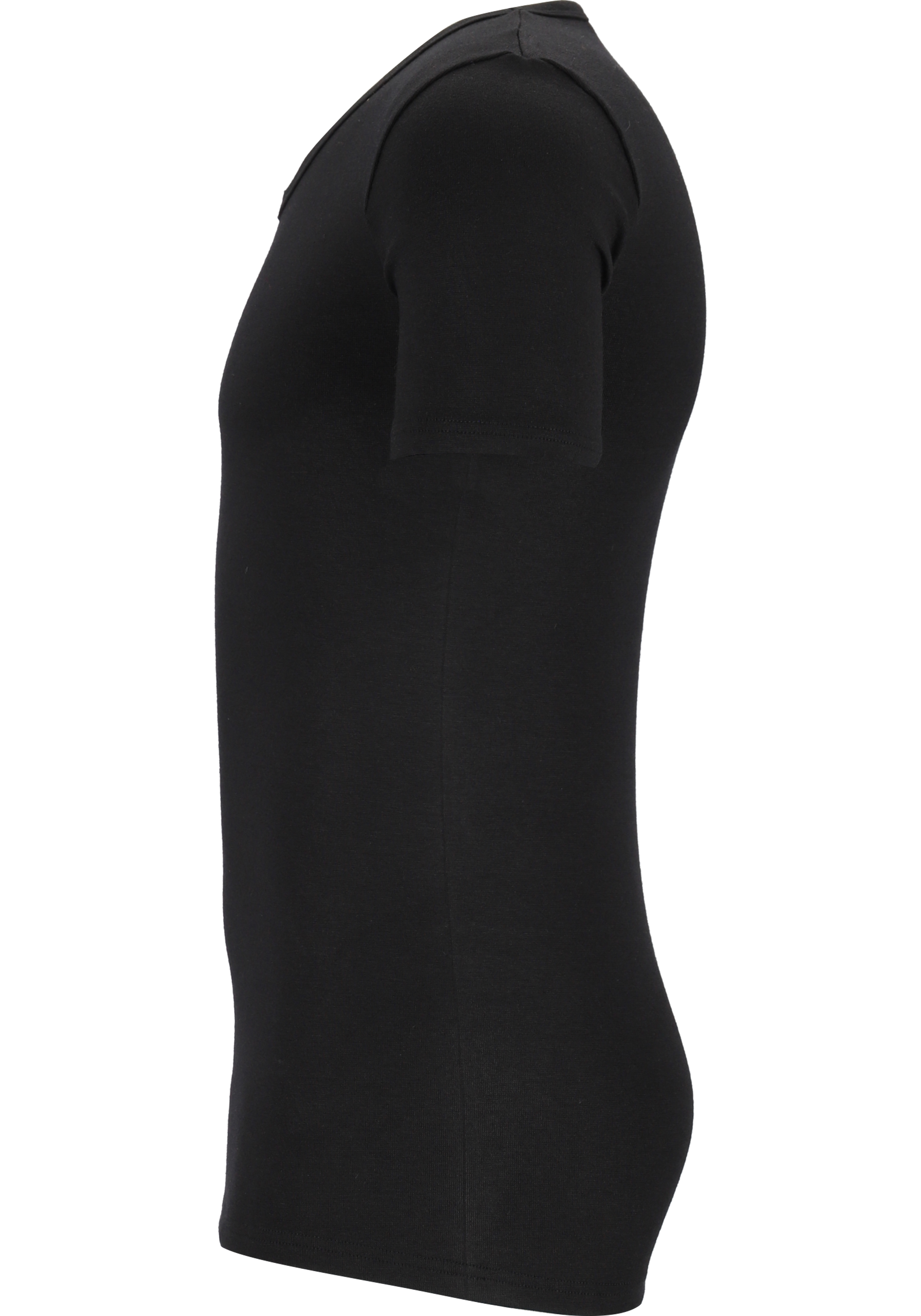 TEN CATE Thermo men V-neck, heren thermo T-shirt V-hals, zwart