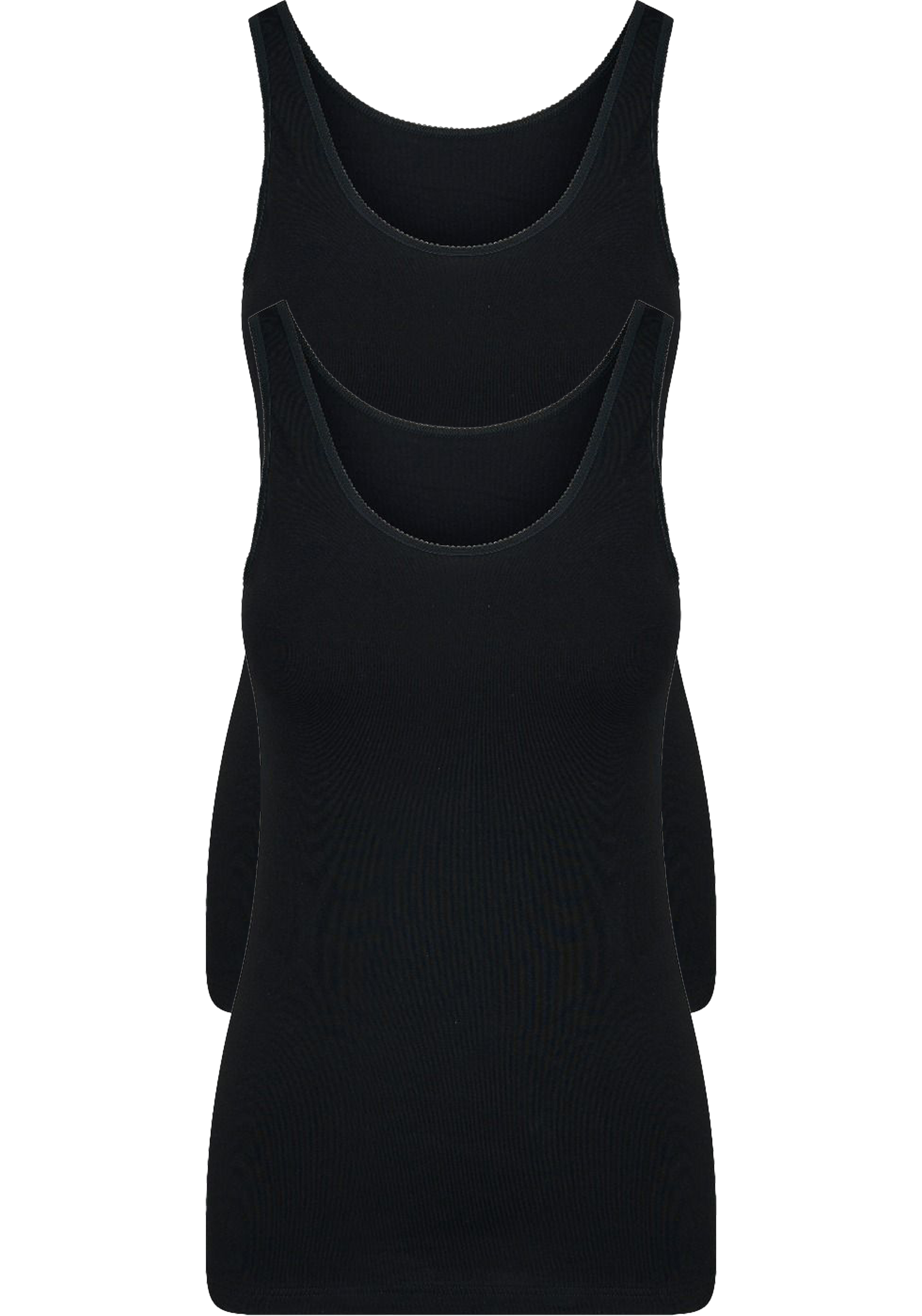 RJ Bodywear Everyday dames Domburg hemd (2-pack), zwart