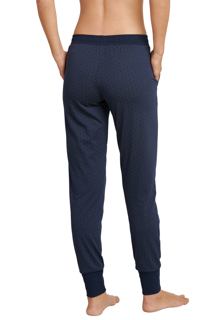 SCHIESSER Mix + Relax nachtkleding dames, dames jersey broekzomen nachtblauw bedrukt