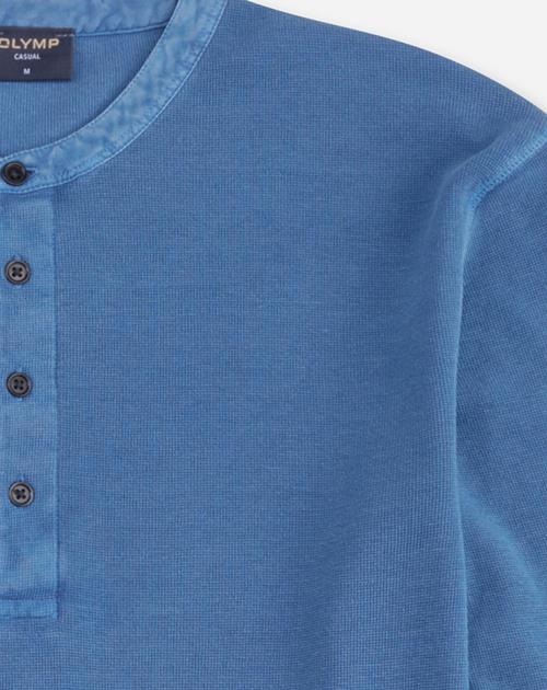 OLYMP Casual modern fit polo, rookblauw