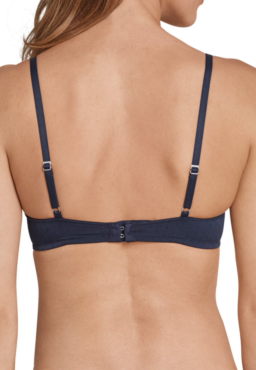 SCHIESSER Pure Jacquard bh (1-pack), dames beugel bh nachtblauw met stippen