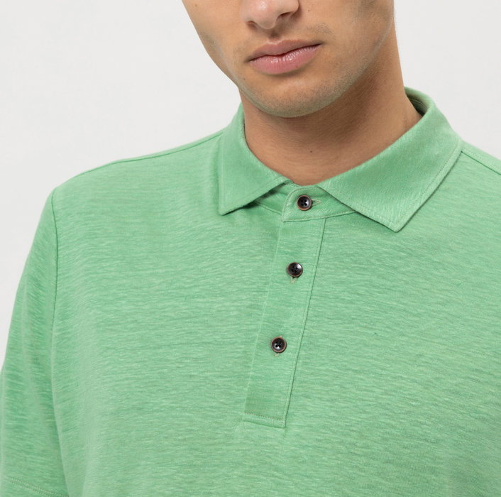 OLYMP Polo Level 5 Casual, slim fit polo, groen