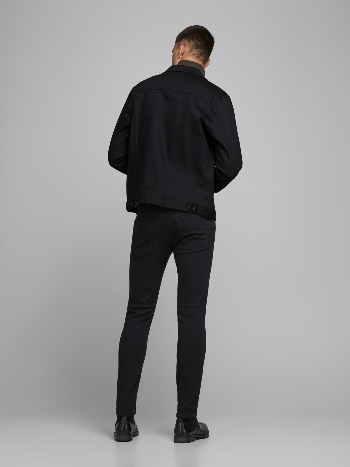 JACK & JONES Glenn Original loose fit, heren jeans, zwart denim