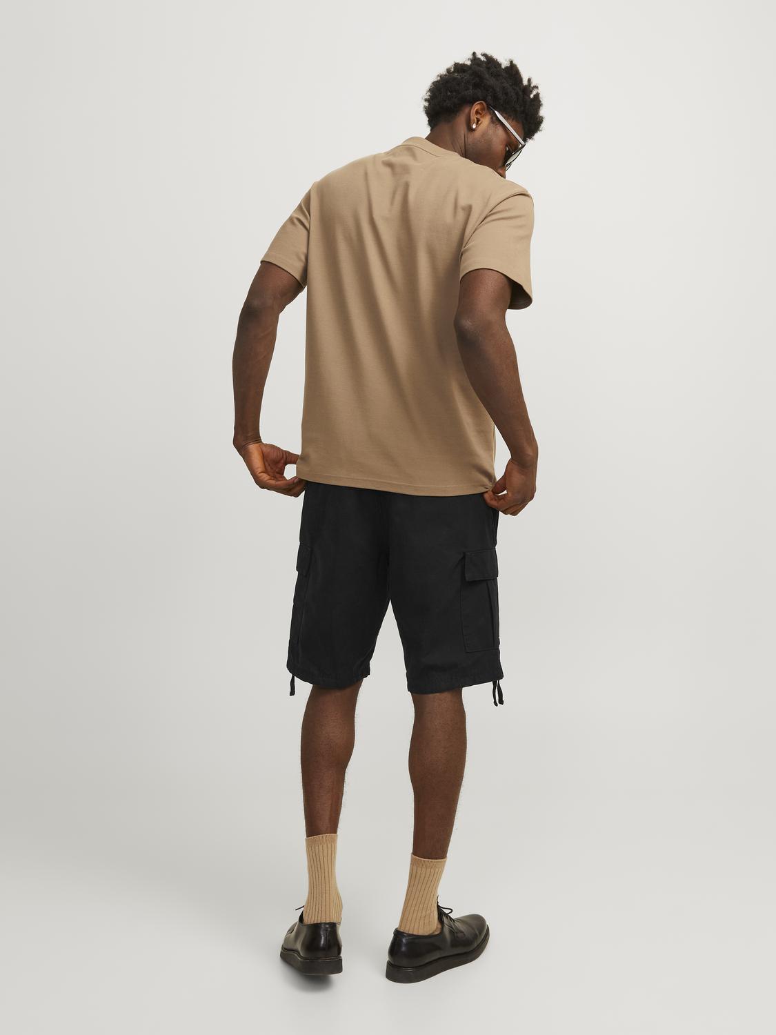 JACK & JONES Cole Barkley Cargo Shorts loose fit, heren cargo korte broek, zwart