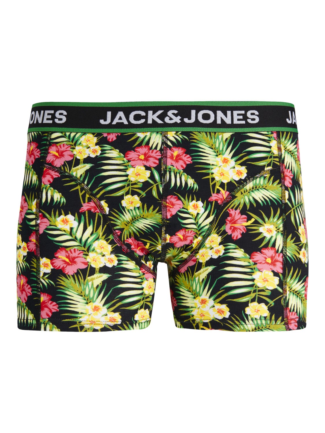 JACK & JONES Jacpink flowers trunks (3-pack), heren boxers normale lengte, zwart