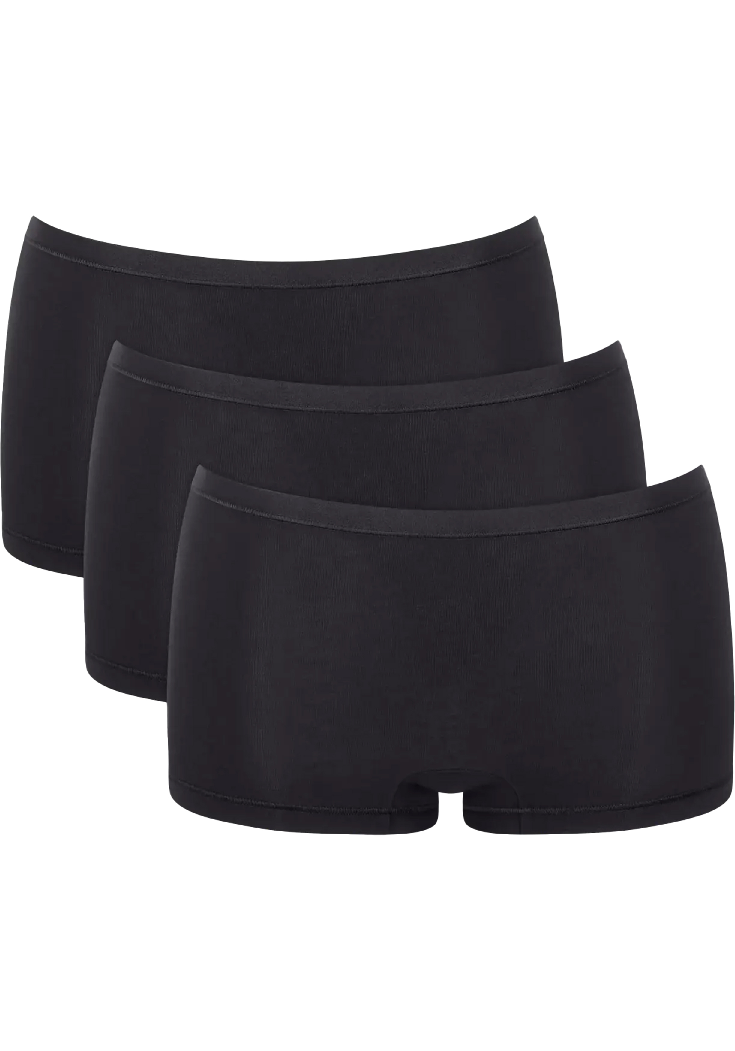 Sloggi Women GO Daily Cotton Short (3-pack), dames boxer, zwart