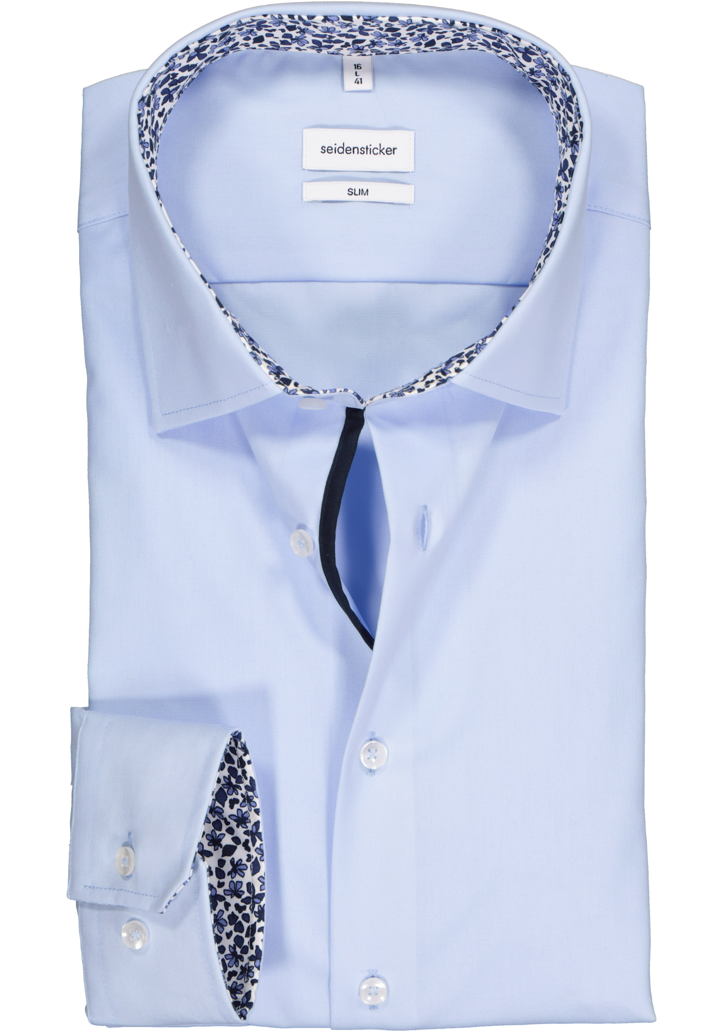 Seidensticker slim fit overhemd, lichtblauw (contrast)  
