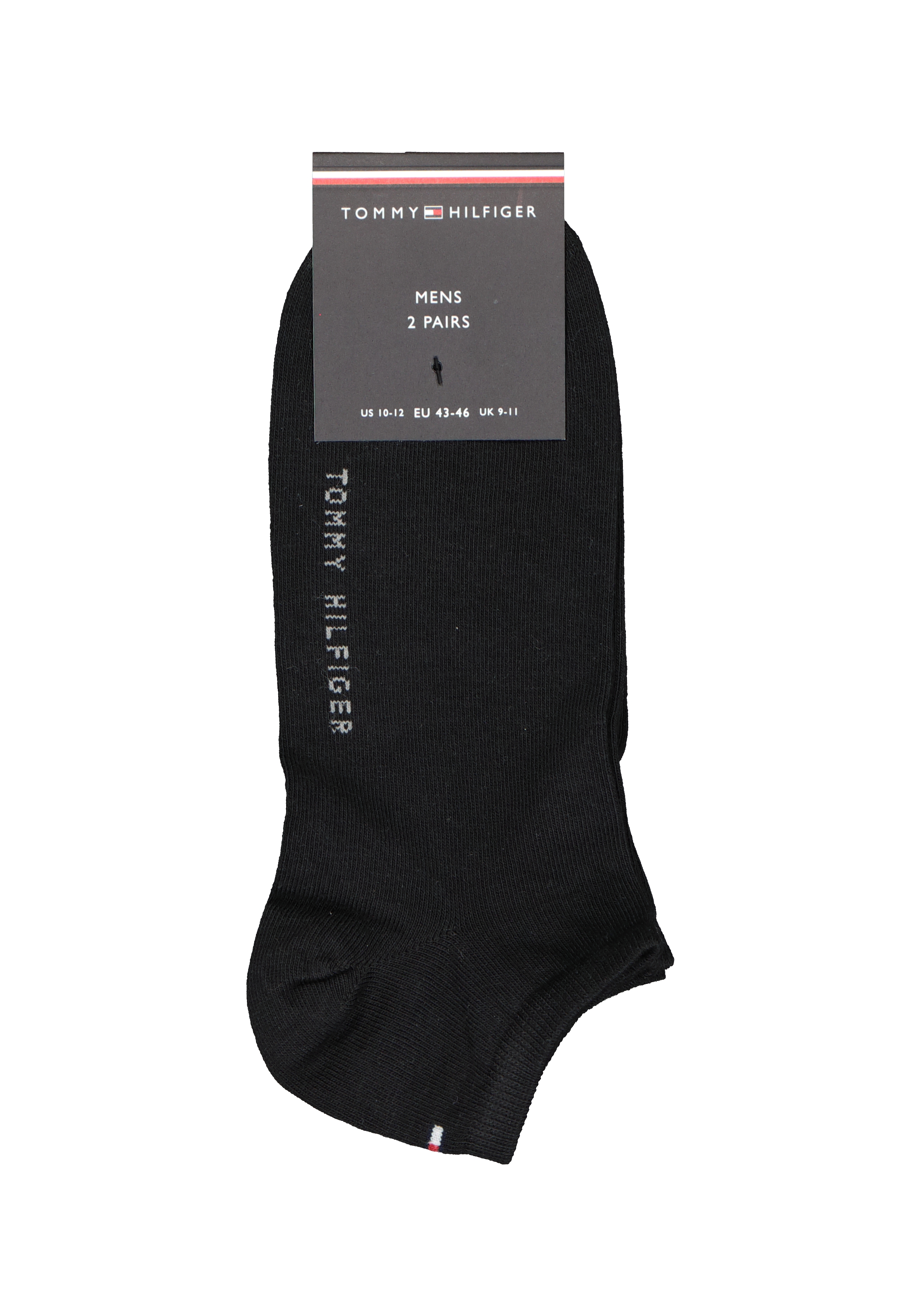 Tommy Hilfiger Sneaker Socks (2-pack), heren enkelsokken katoen, zwart  