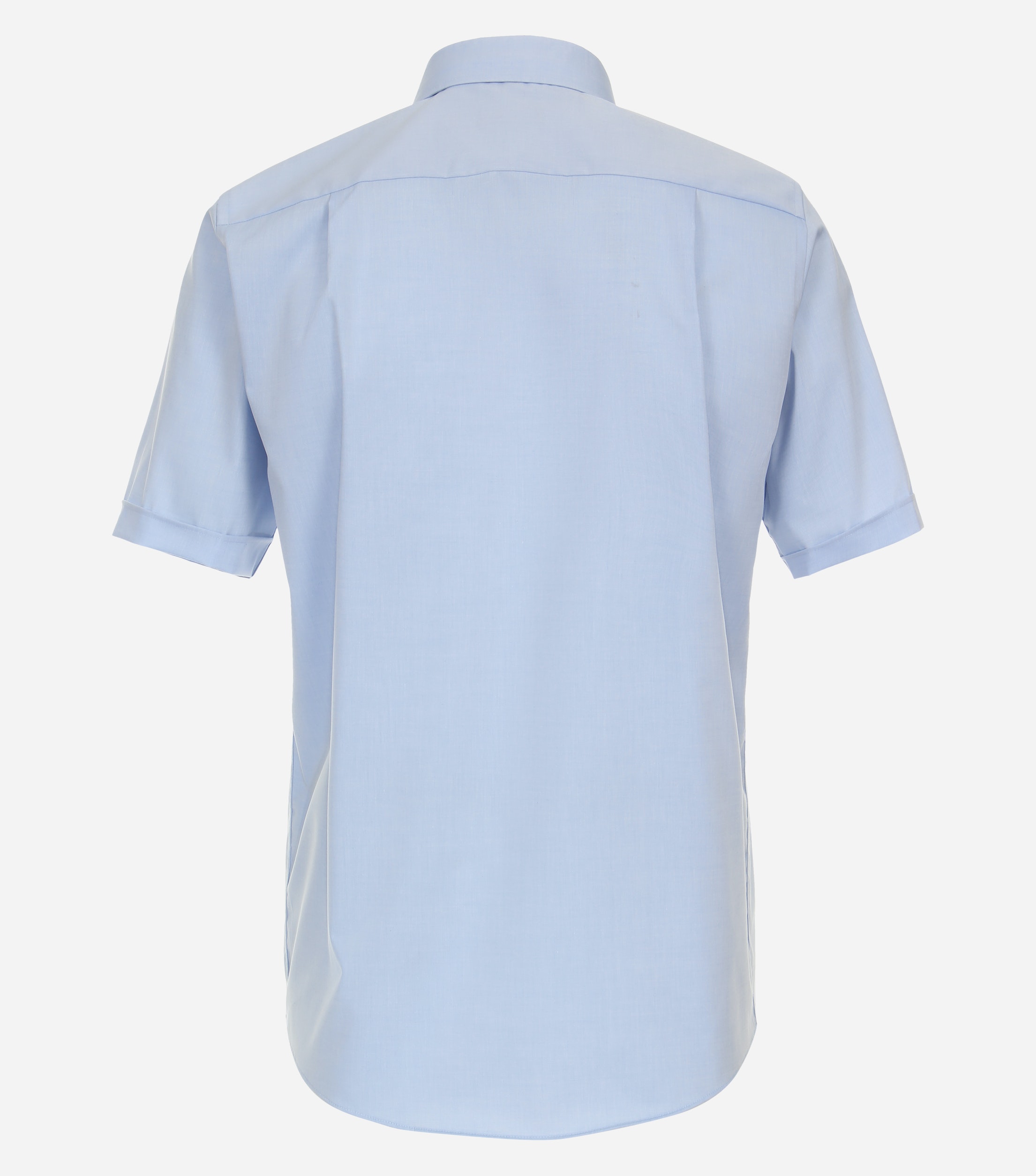 Redmond comfort fit overhemd, korte mouw, popeline, blauw