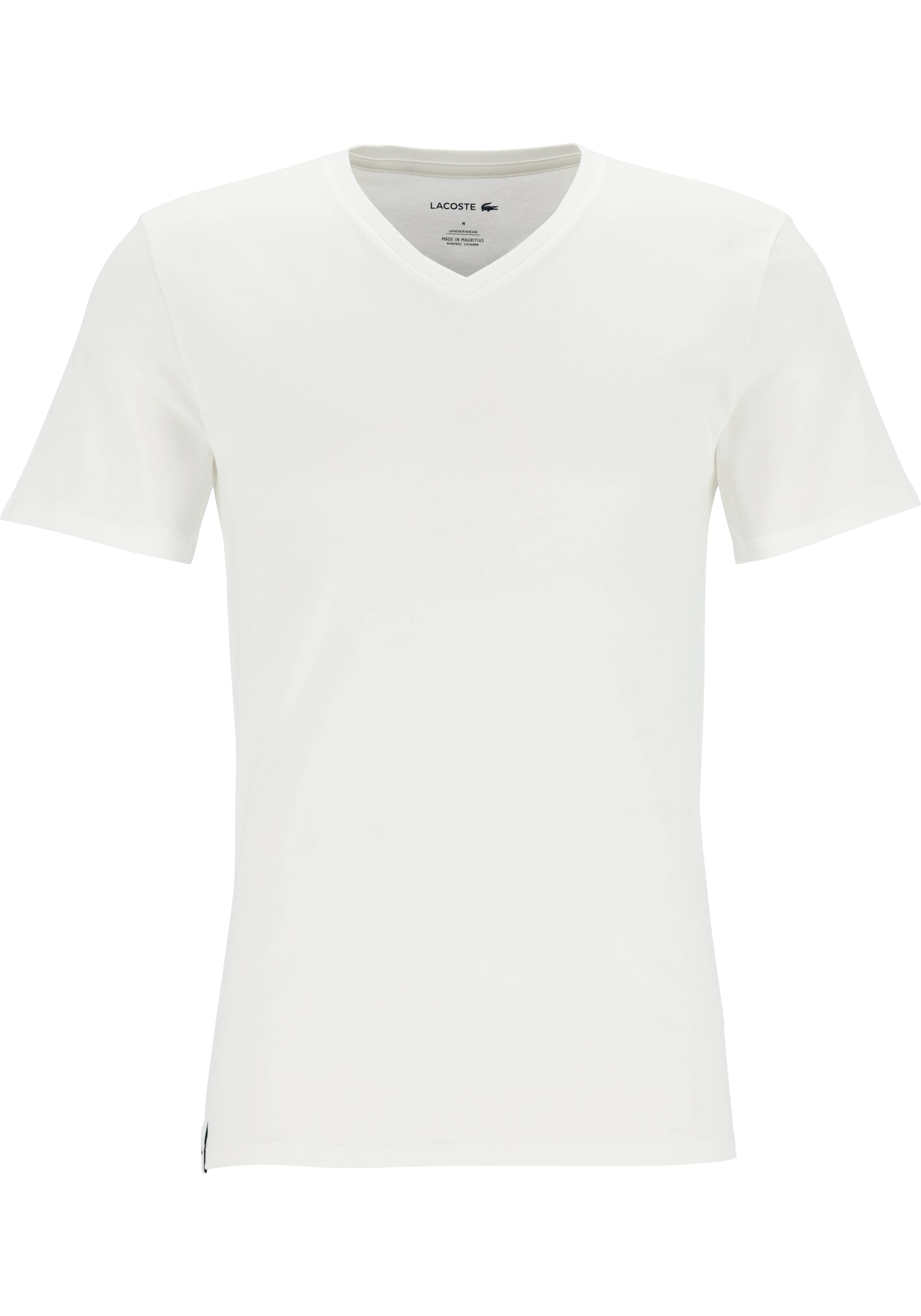 Lacoste T-shirts slim fit (3-pack), heren T-shirts V-hals, wit