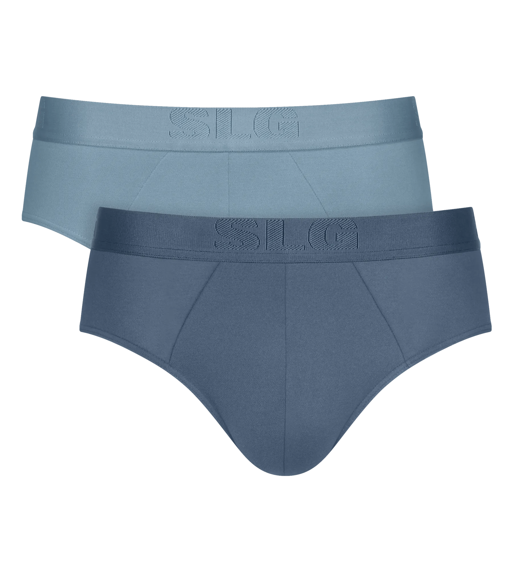 Sloggi Men SLG Base Soft Brief, heren slip (2-pack), licht- en middenblauw