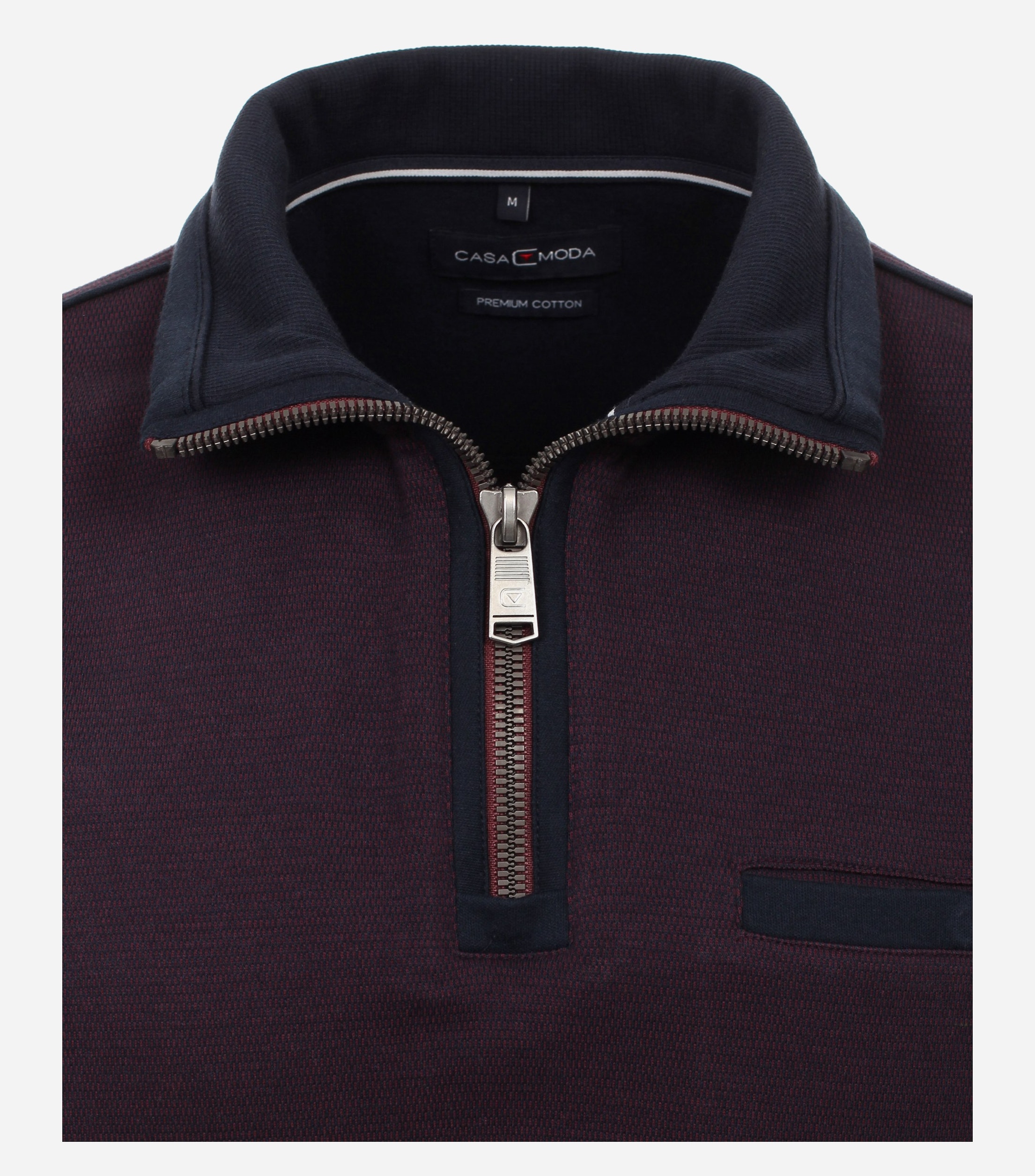 CASA MODA comfort fit schipperstrui, rood-blauw melange